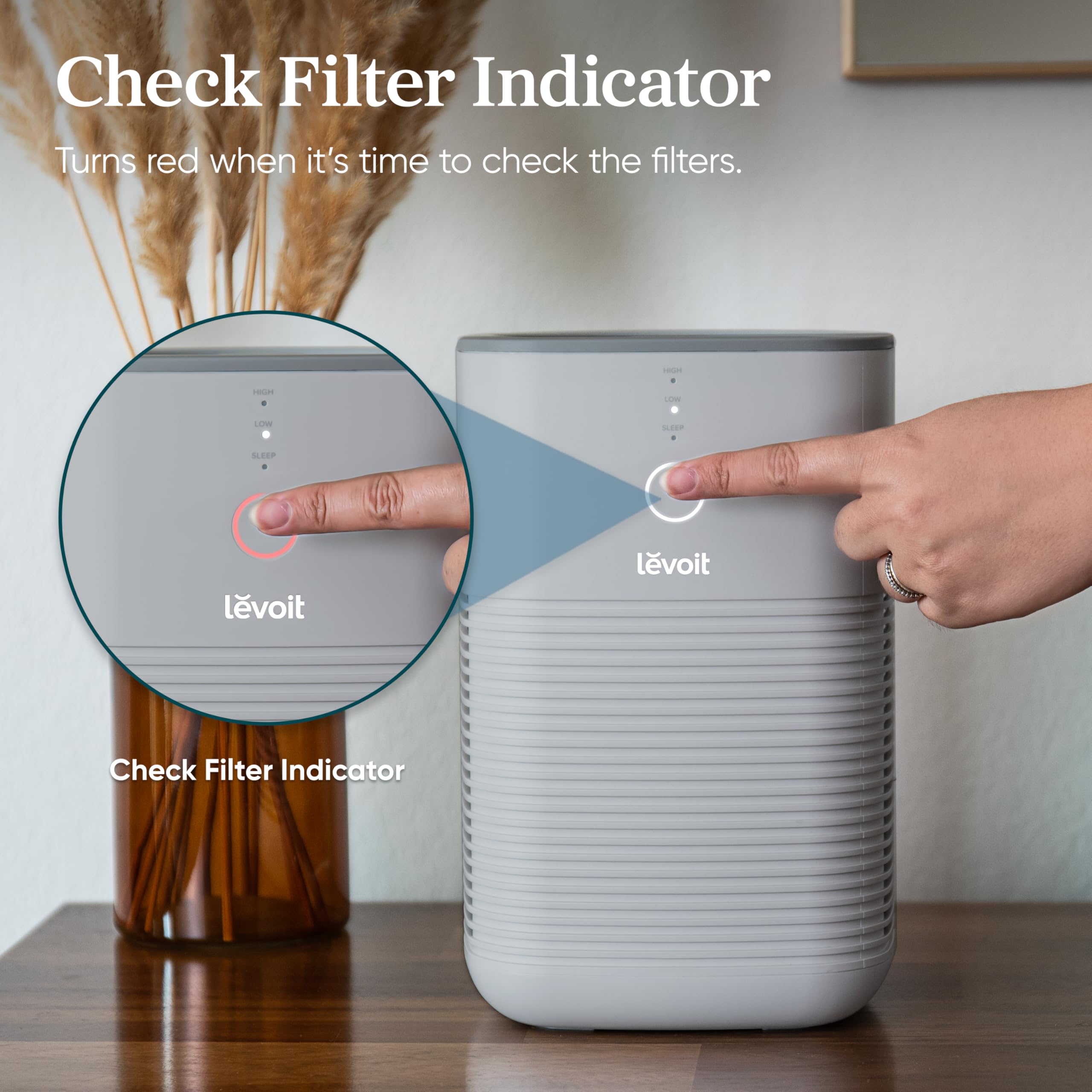Levoit Air Purifier for Bedroom Home LV-H128 - Dual HEPA Filters, Aromatherapy Diffuser, Quiet Sleep Mode, Gray 9