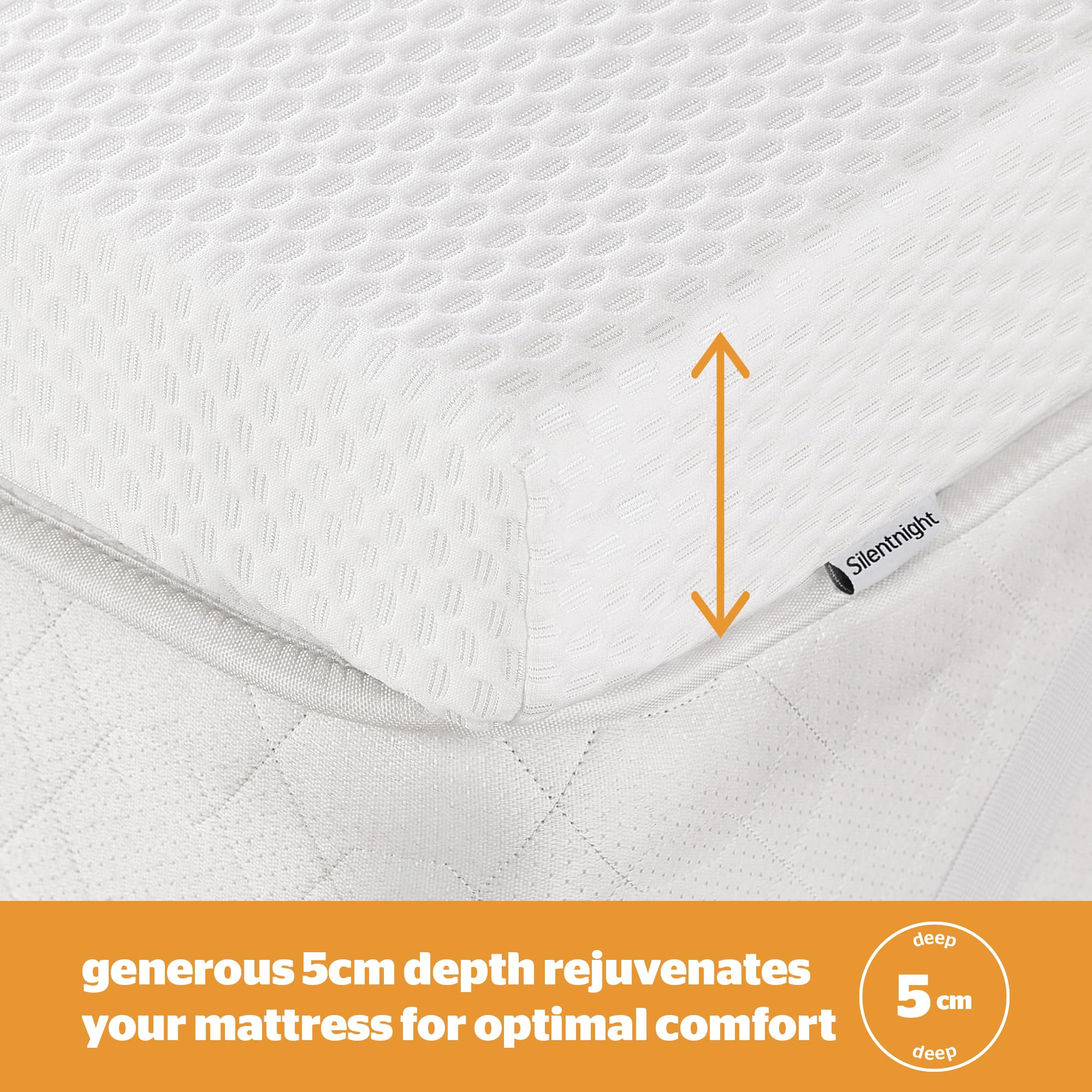 Silentnight Impress Memory Foam Mattress Topper - 5cm Thick | Small Double | Hypoallergenic 5