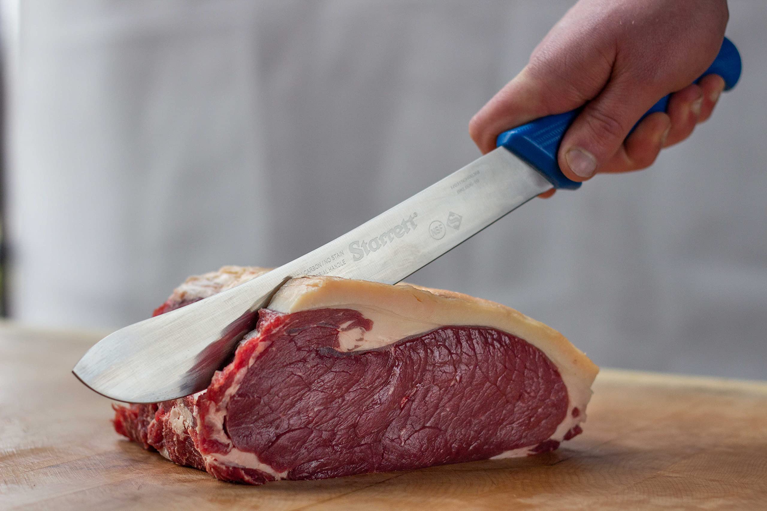 Starrett Professional Stainless Steel Steak Knife - 8-inch (200mm) | NSF Certified | Red Handle 2