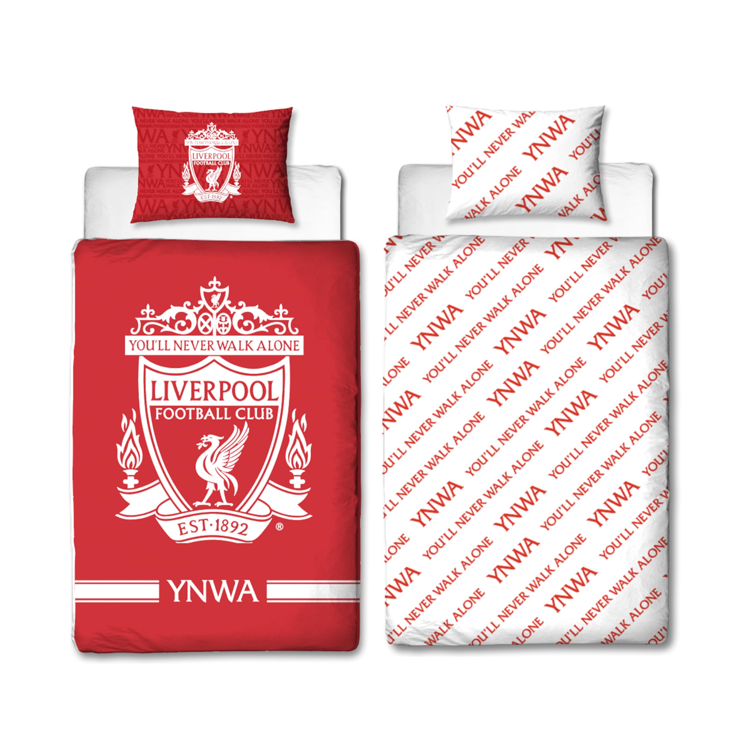 Liverpool F.C. Character World Tone Design Single Duvet Cover Set | Reversible | Polycotton 1