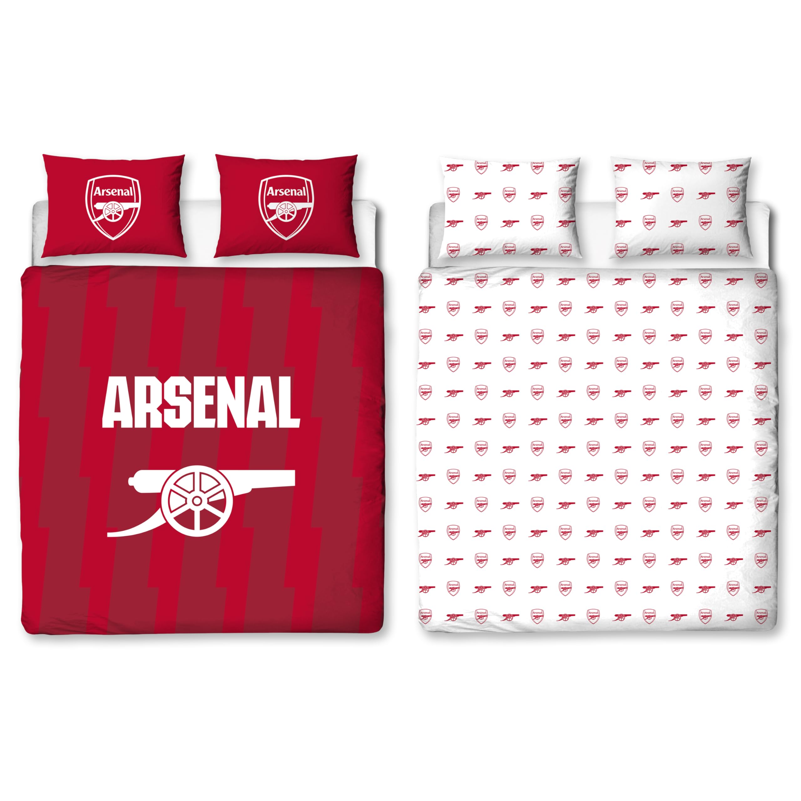 Character World Arsenal FC Official Double Duvet Cover Set | Reversible Red/White | Polycotton 1