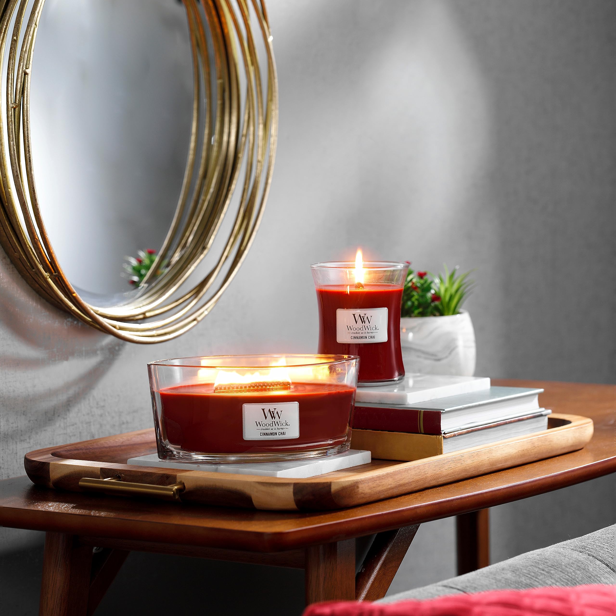 WoodWick Medium Hourglass Scented Candle - Cinnamon Chai | Crackling Wick | Up to 60 Hours 9