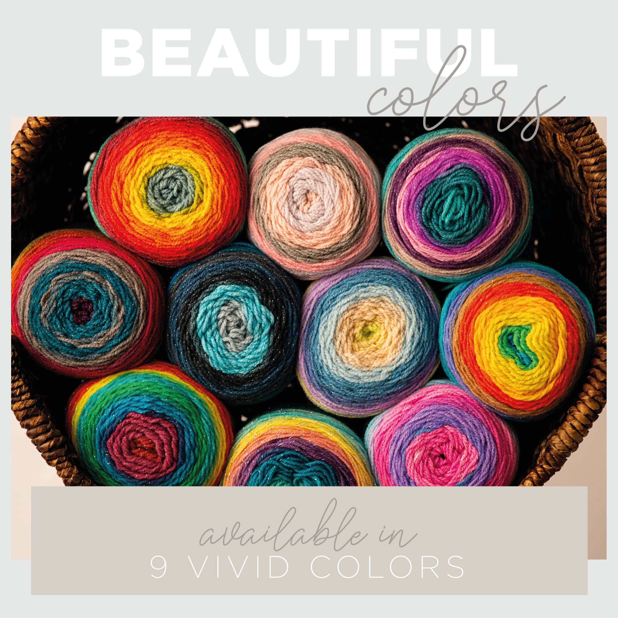 Lion Brand Yarn Mandala Sparkle Yarn - Serpens Colorway | CYC #3 Light | 328 yd 3