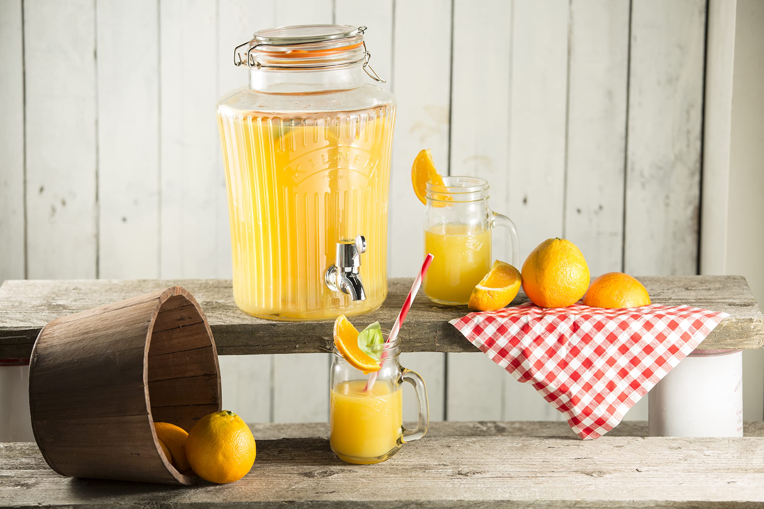 Kilner 5 Litre Vintage Glass Drinks Dispenser with Airtight Clip Top and Tap 7