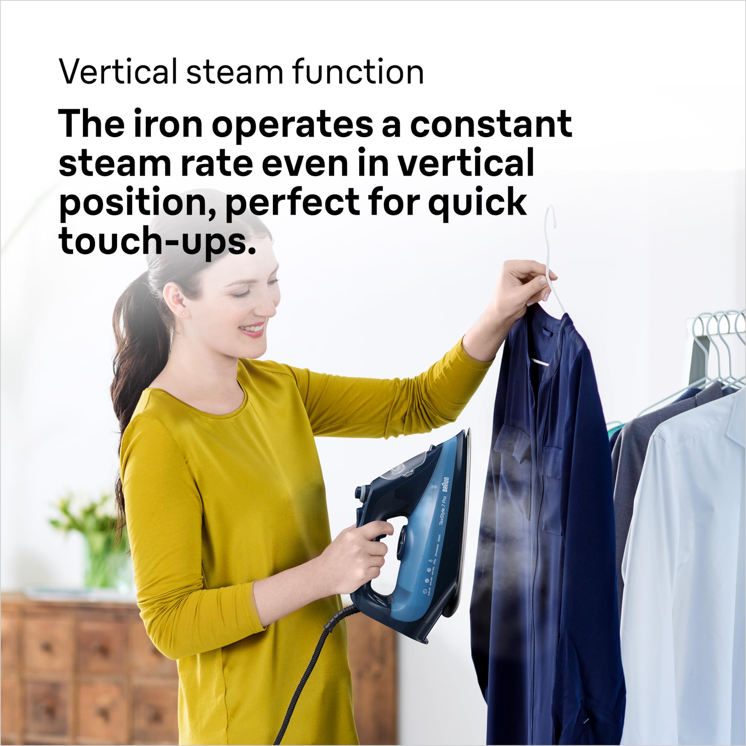 Braun TexStyle 7 Pro Steam Iron - FreeGlide 3D EloxalPlus Soleplate | 225 g/min Steam Shot | 300ml Tank 5