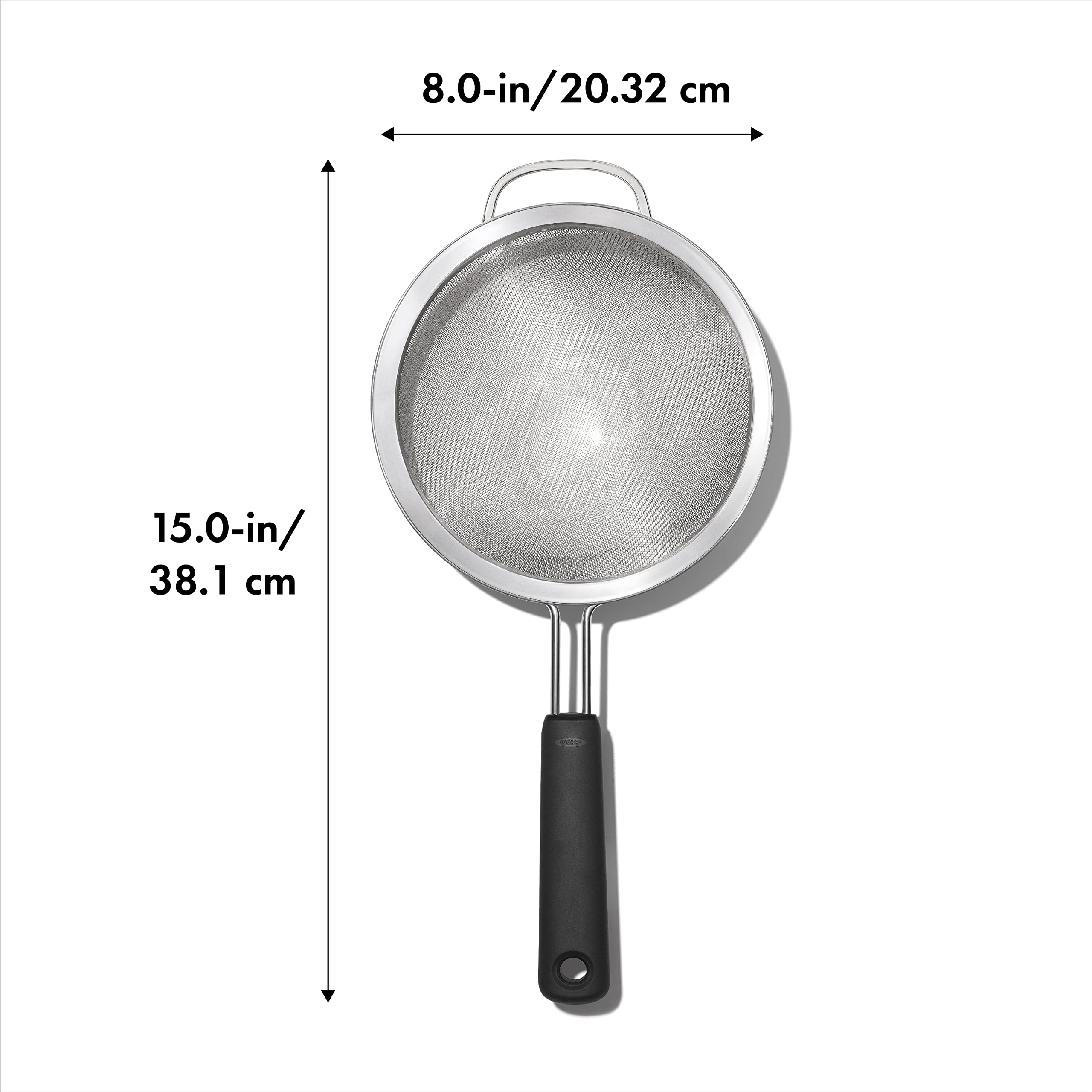 OXO Good Grips Stainless Steel Food Strainer - 20.3 cm Fine Mesh | Dishwasher Safe 2