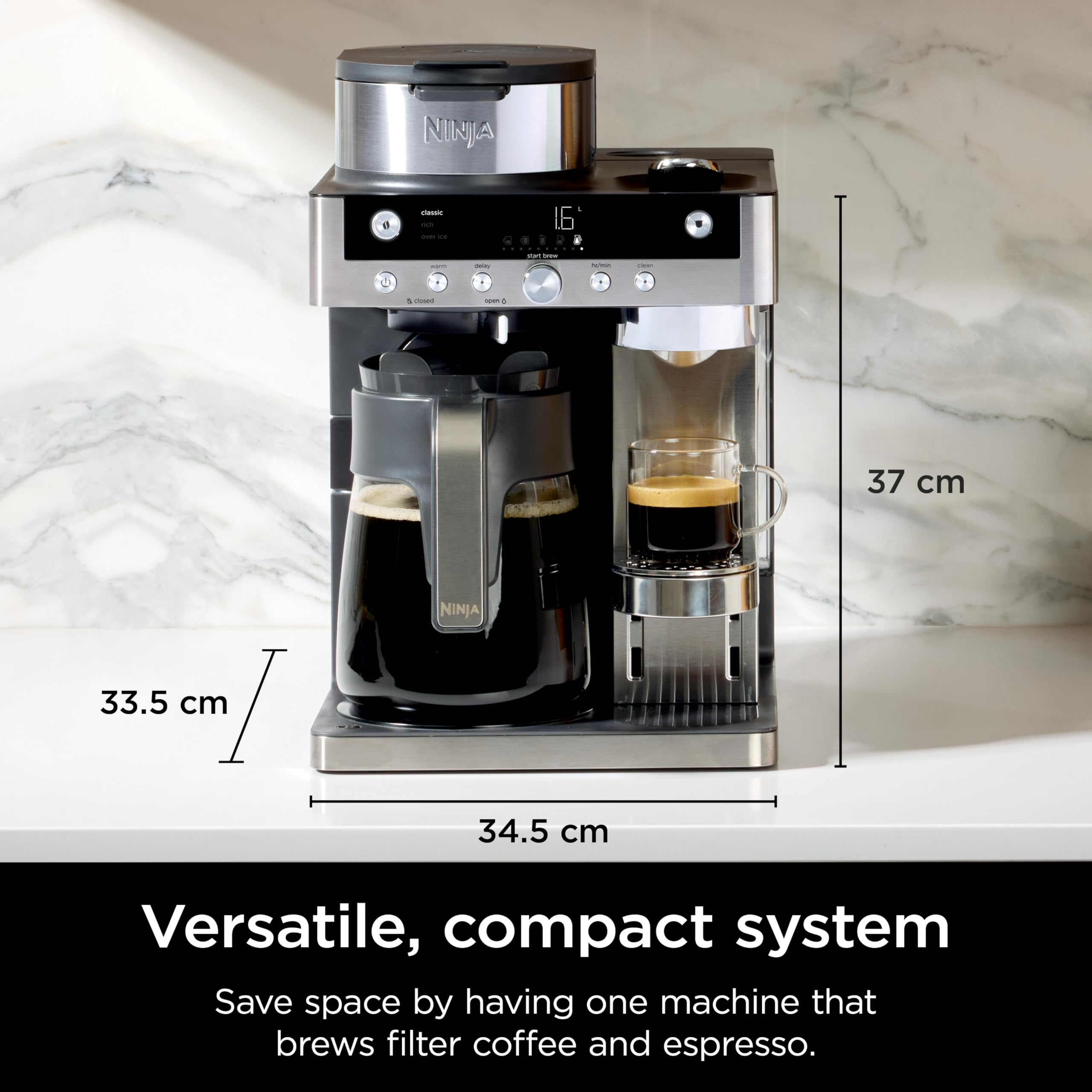 Ninja Prestige 2-in-1 Filter Coffee and Pod Capsule Machine with Built-in Milk Frother | Black 8
