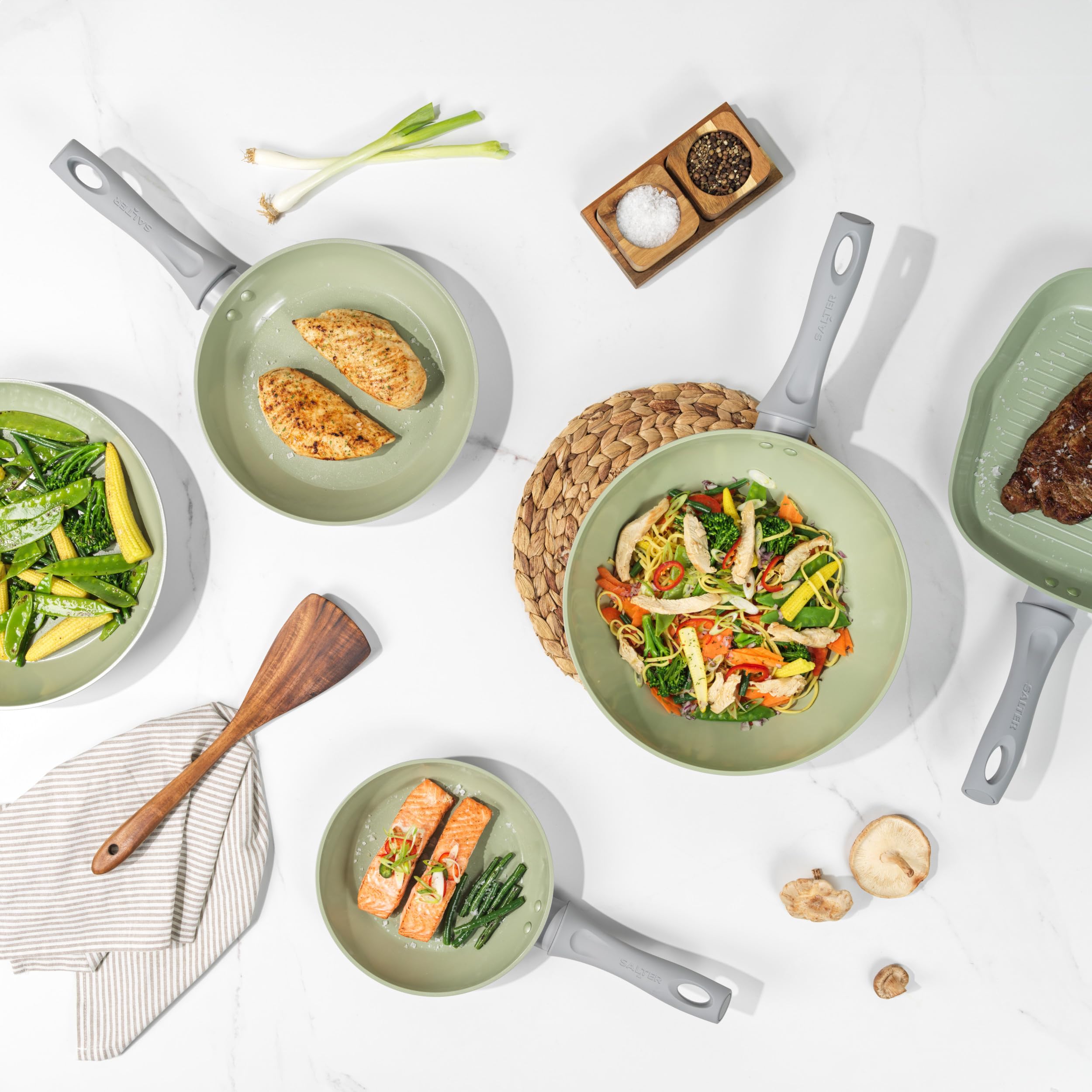 Salter Earth BW09277SA 24cm Frying Pan - Healthy Ceramic Non-Stick | Forged Aluminium | Induction Compatible 5