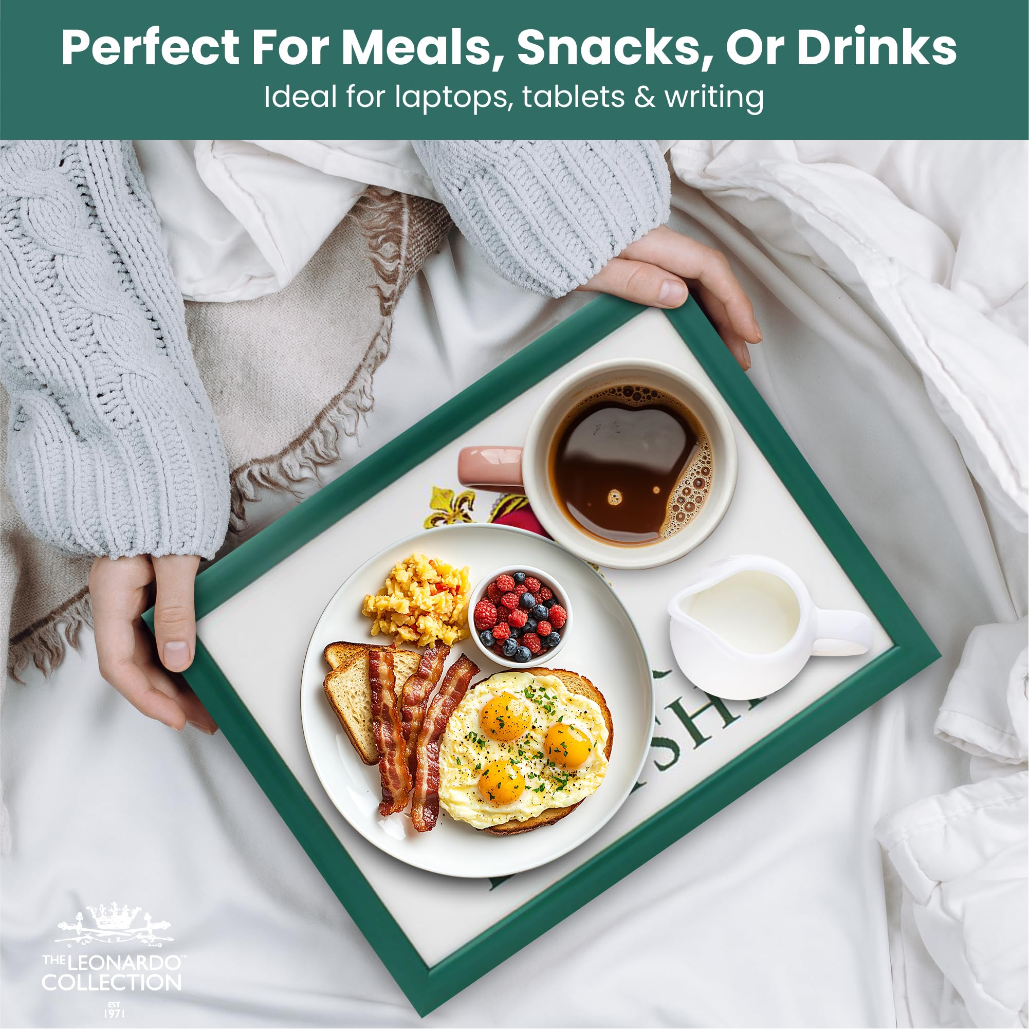 The Leonardo Collection His Lordship Small Laptray with Cushion | Wood | 35x28x6cm 3