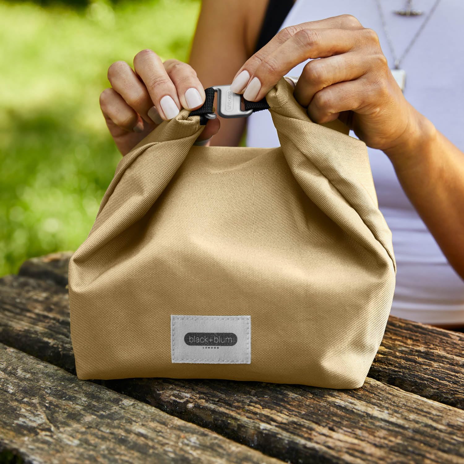 BLACK + BLUM Insulated Lunch Bag 6.7L - Recycled Roll Top Cool Bag, Leak Proof, Clay 3
