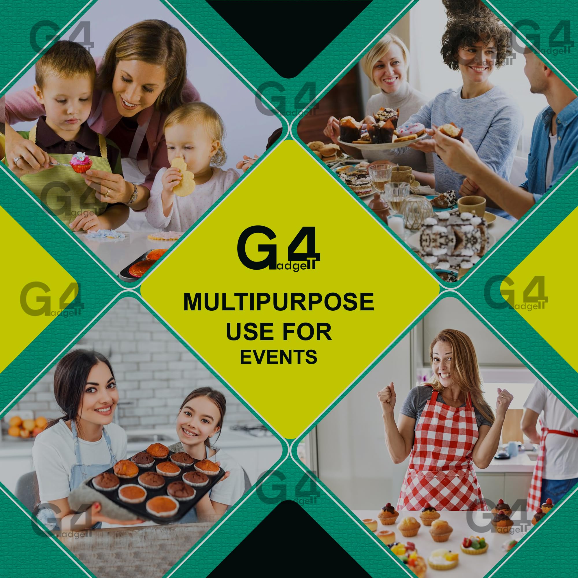 G4GADGET Nonstick 12 Cup Muffin & Cupcake Baking Tray - Carbon Steel, Oven Safe up to 450°F 7