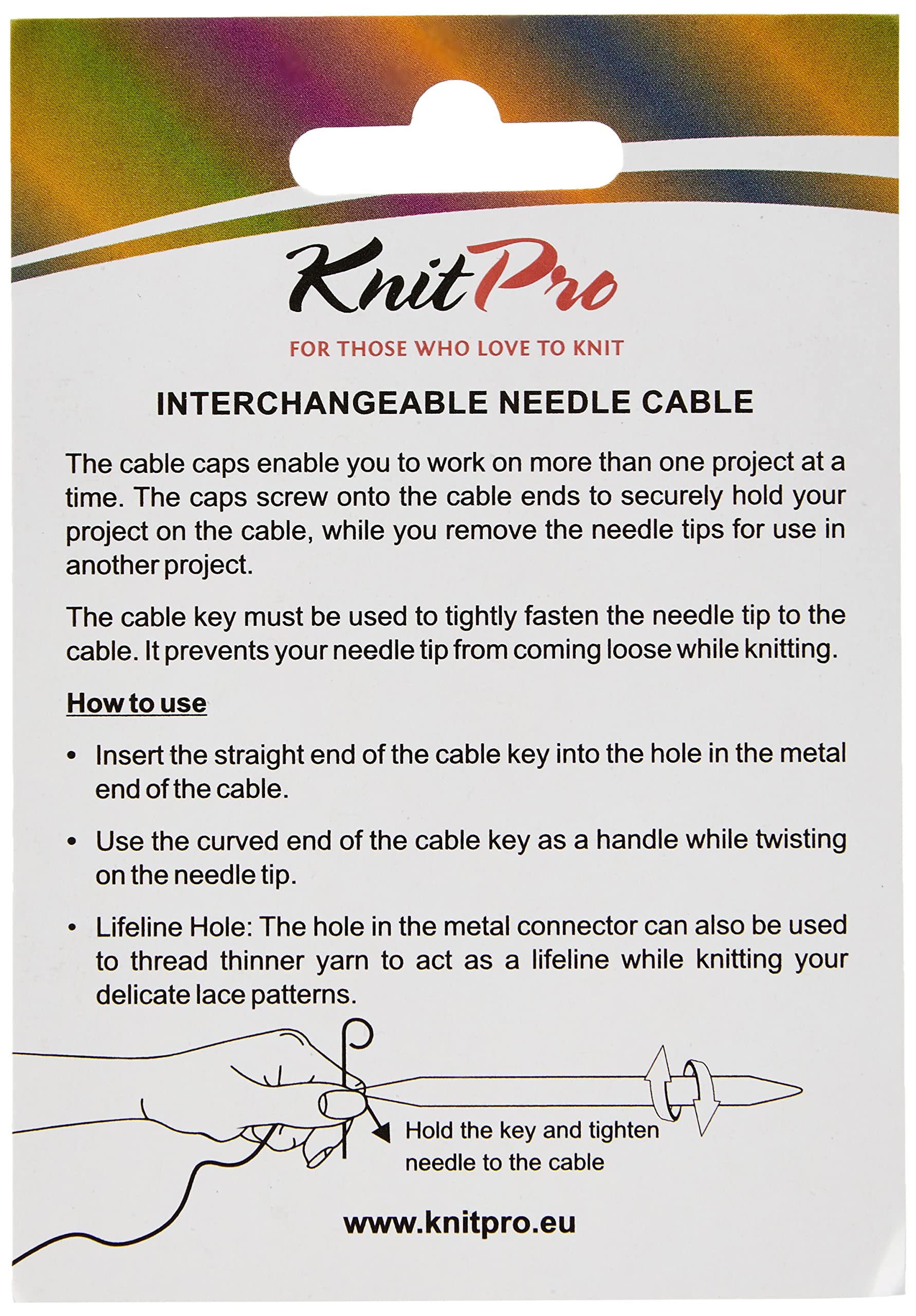 KNITPRO Single Cable for Interchangeable Needles - 76cm to make 100cm Circulars | Purple Metal 2