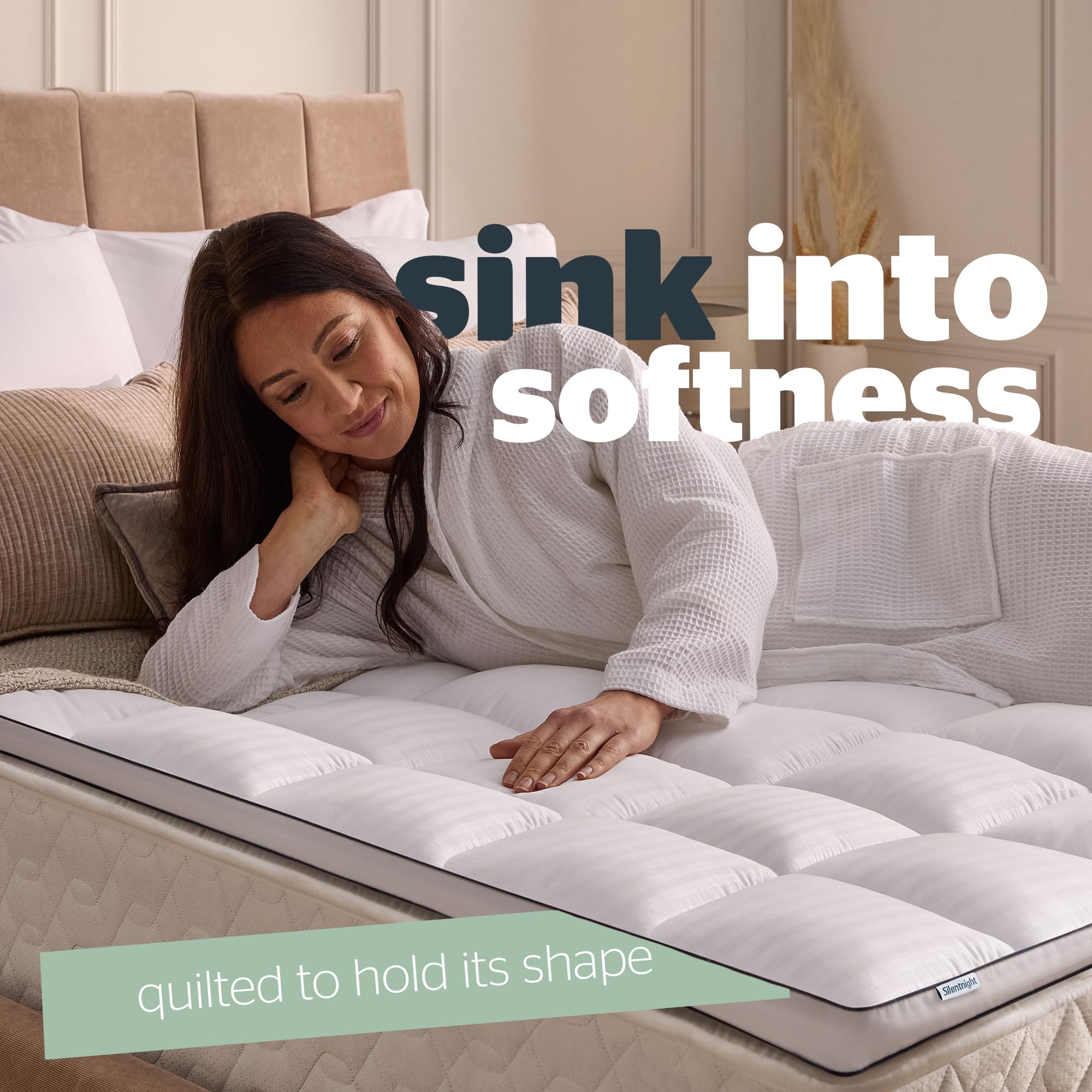Silentnight Hotel Collection Mattress Topper - Single Bed | 5cm Depth | Hypoallergenic 4
