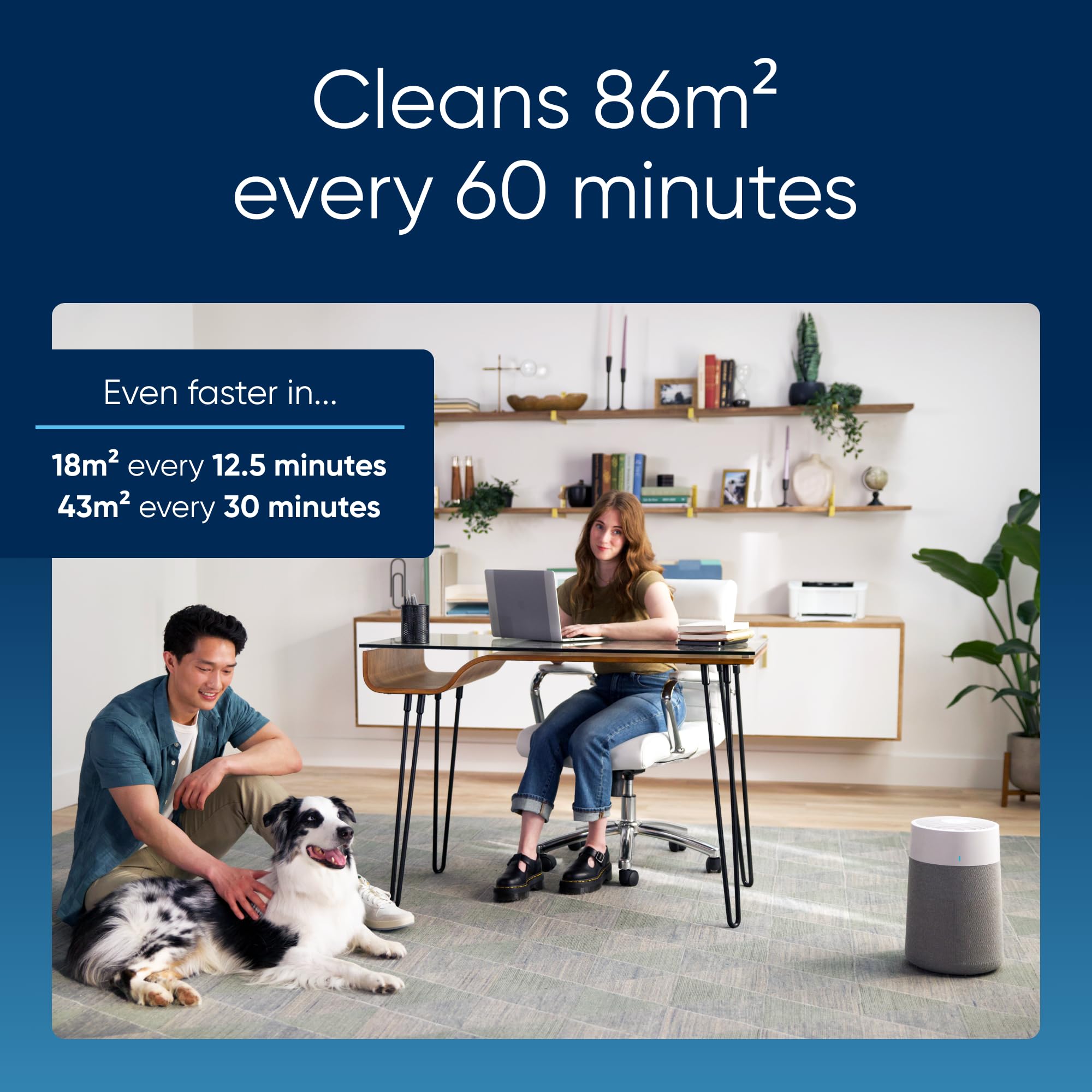 BLUEAIR Blue 511i Max Smart WiFi Air Purifier - HEPASilent Dual Filtration | 43m² Coverage 3