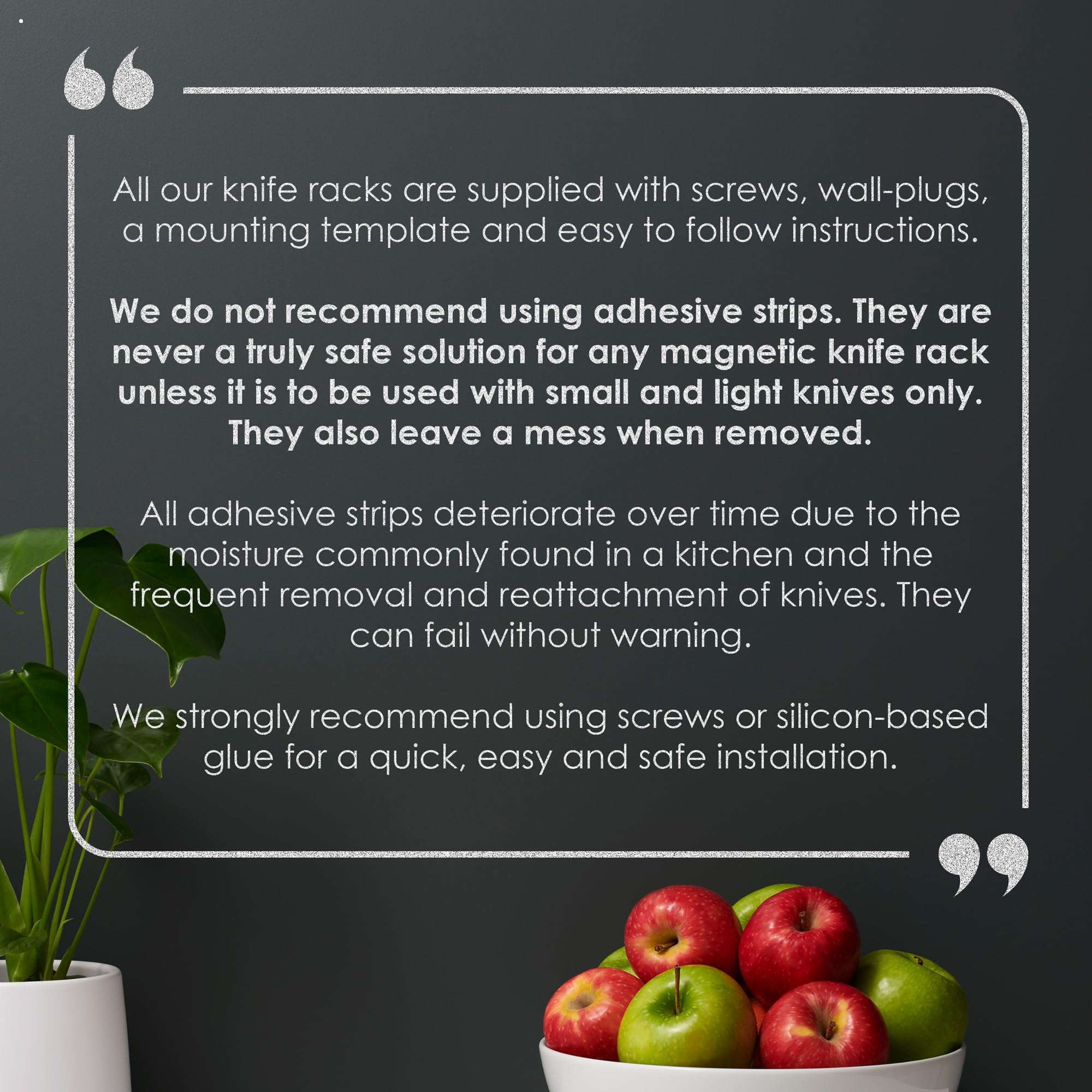 LARHN Magnetic Knife Rack in Walnut - 40 cm Wall Mount for Knives & Utensils | Extra-Strong Magnet 6