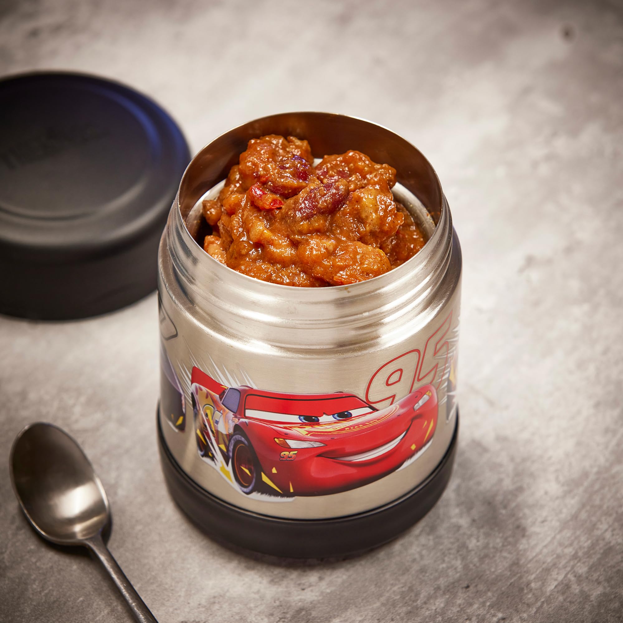Thermos Disney Cars Food Flask - 290ml Vacuum Insulated Stainless Steel Jar | Hot 5 Hrs/Cold 7 Hrs 7
