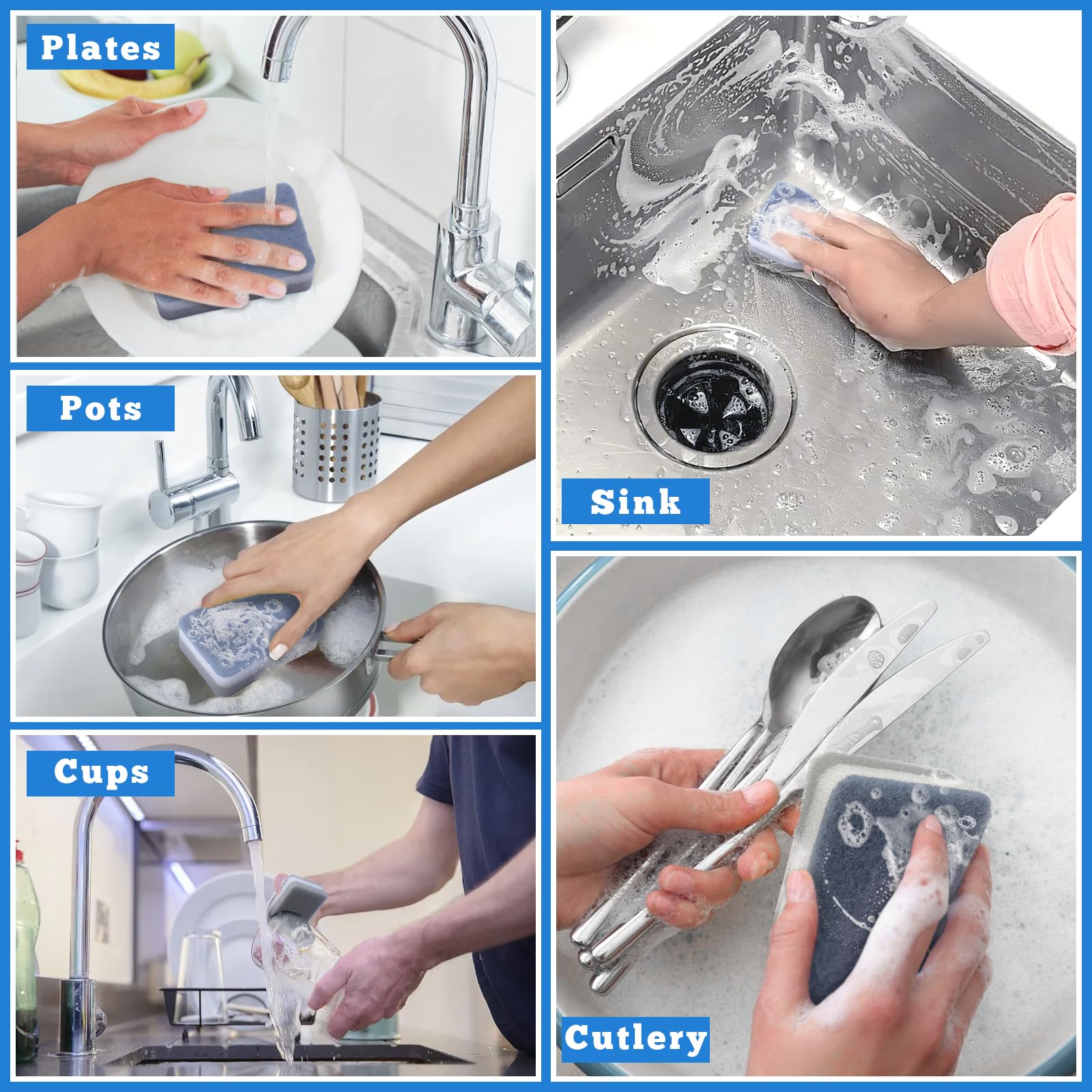 Alyvisun 2-in-1 Soap Dispenser with Sponge Holder for Kitchen Sink | 300ml Capacity | Grey Plastic 7