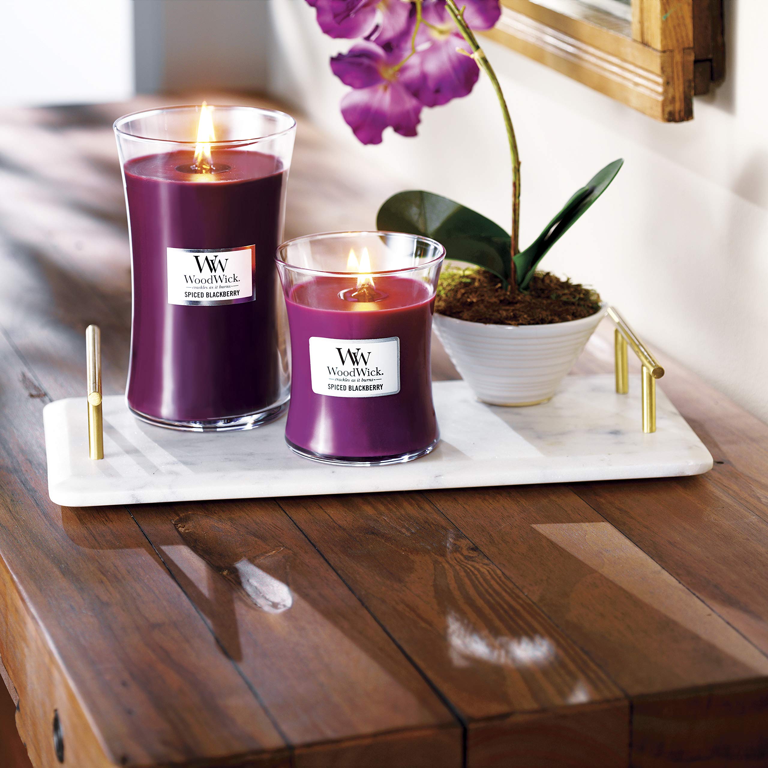 WoodWick Large Hourglass Scented Candle - WILD BERRY & BEETS | Crackling Wooden Wick | Up to 130 Hours 4