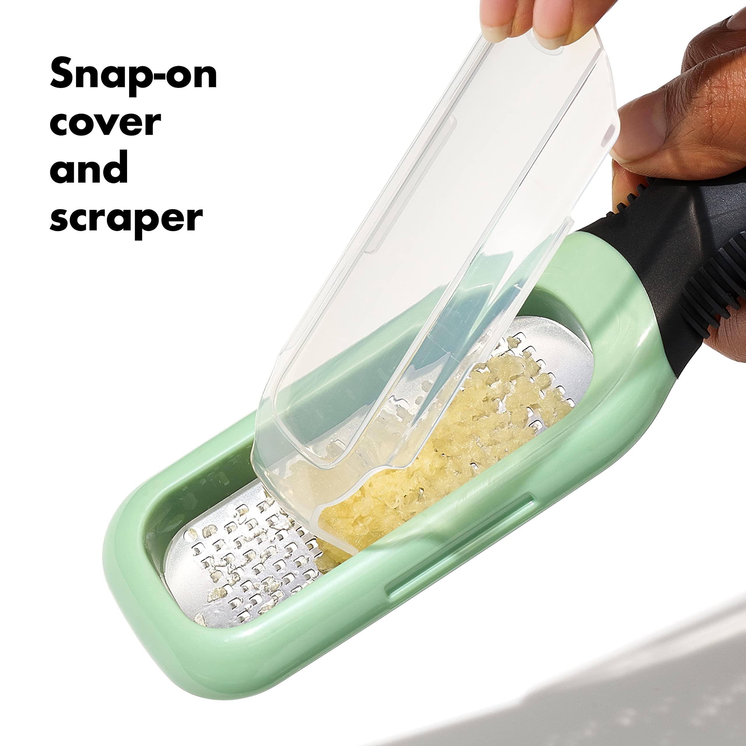 OXO Good Grips Etched Ginger & Garlic Grater - Fine Paste Creation | Stainless Steel 4
