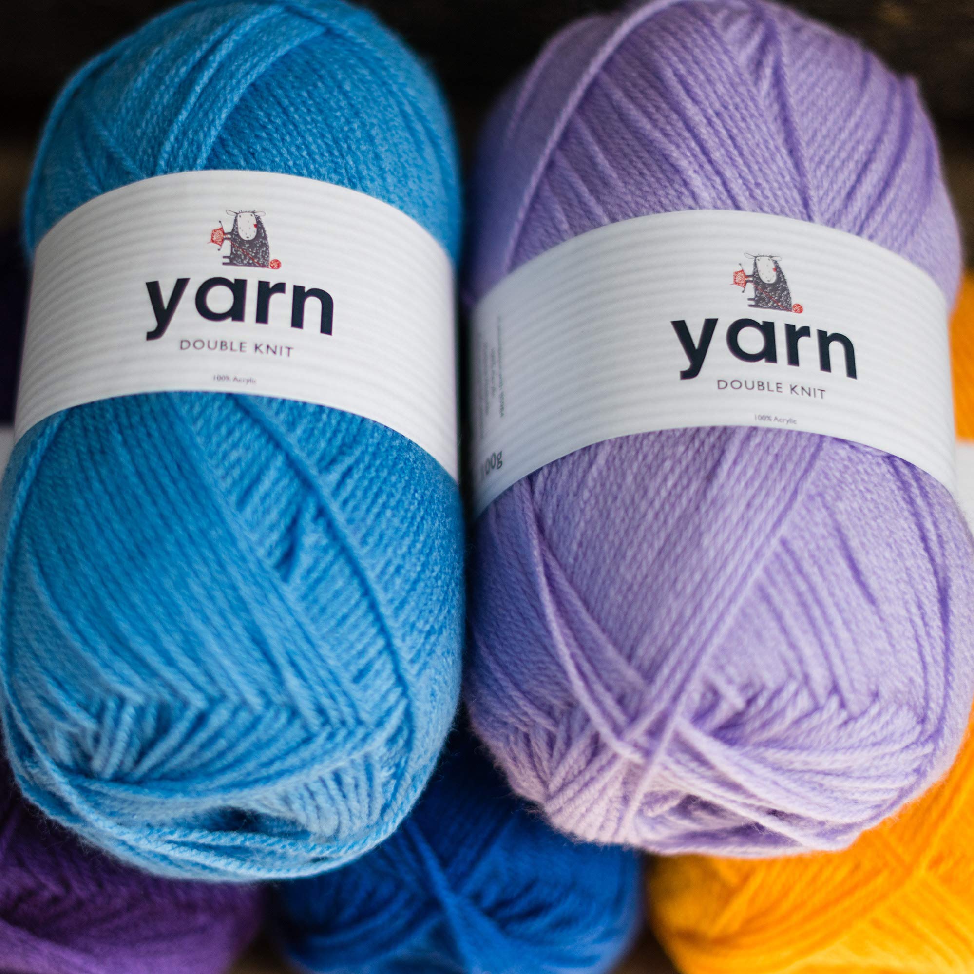 KORBOND DK Lilac Yarn - 100g Acrylic Wool | Double Knit | Hypoallergenic | 290m
