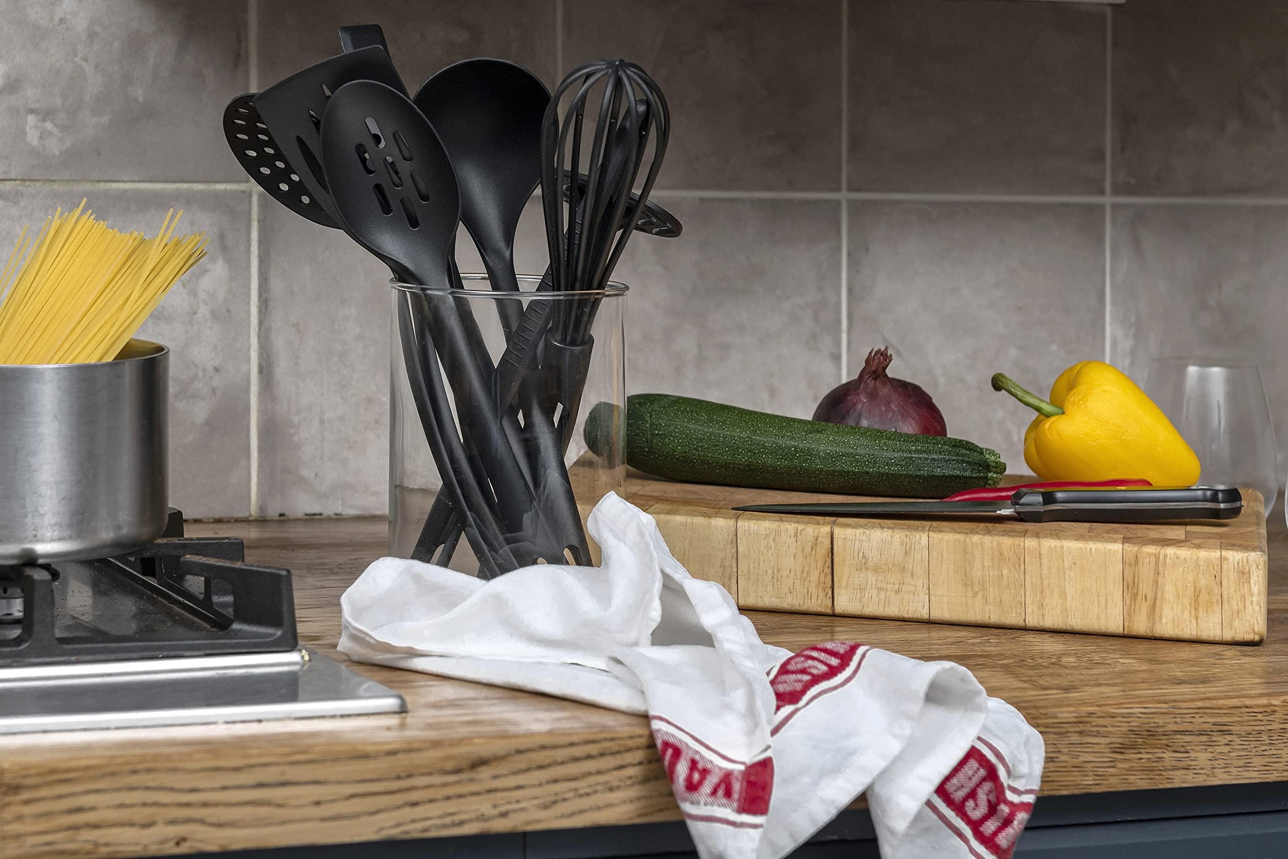 Chef Aid Black Nylon Soup & Stew Ladle | BPA Free | Heat Safe to 210°C | Dishwasher Safe 8