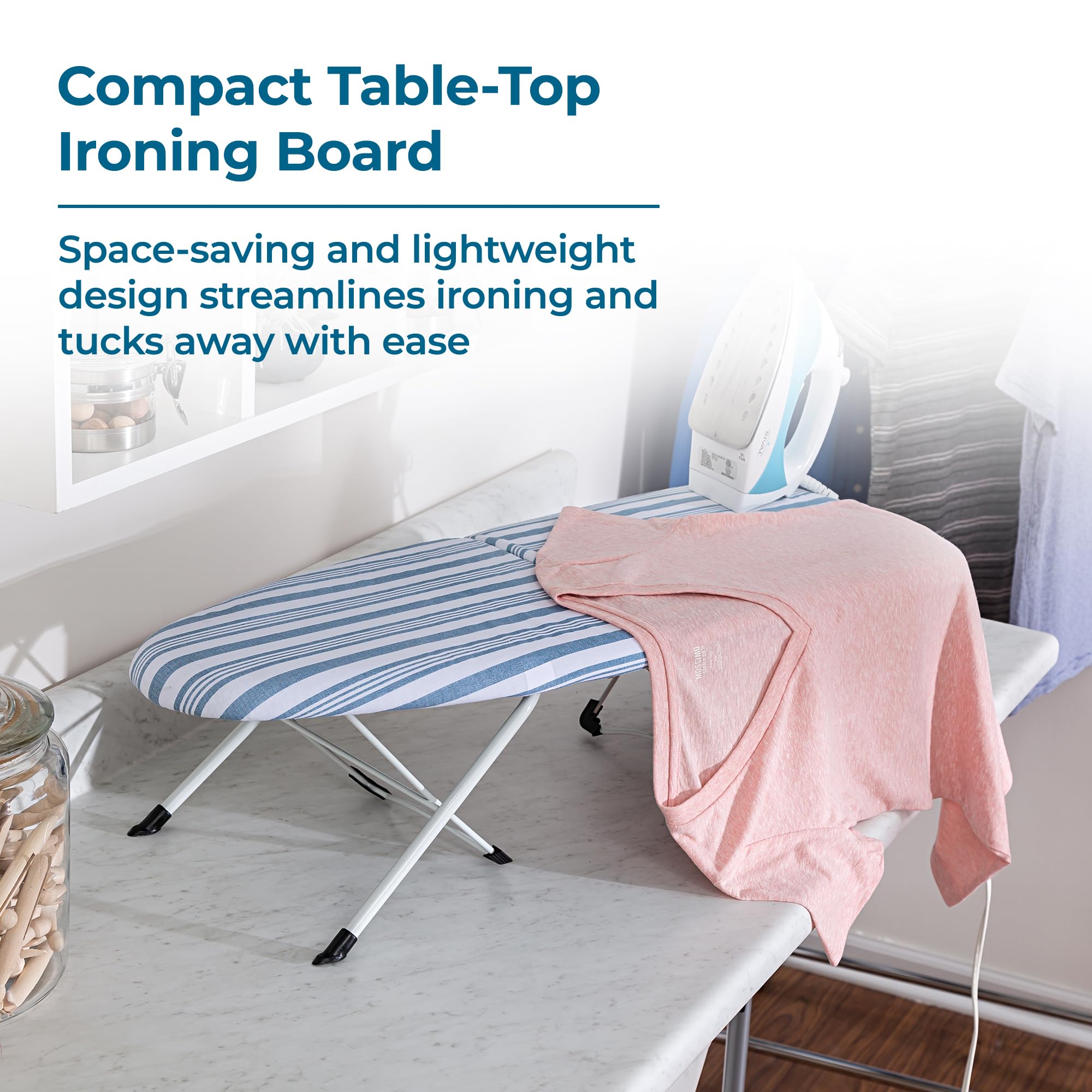 Honey Can Do Folding Tabletop Ironing Board with Iron Rest | Compact & Portable | Metal Construction 5