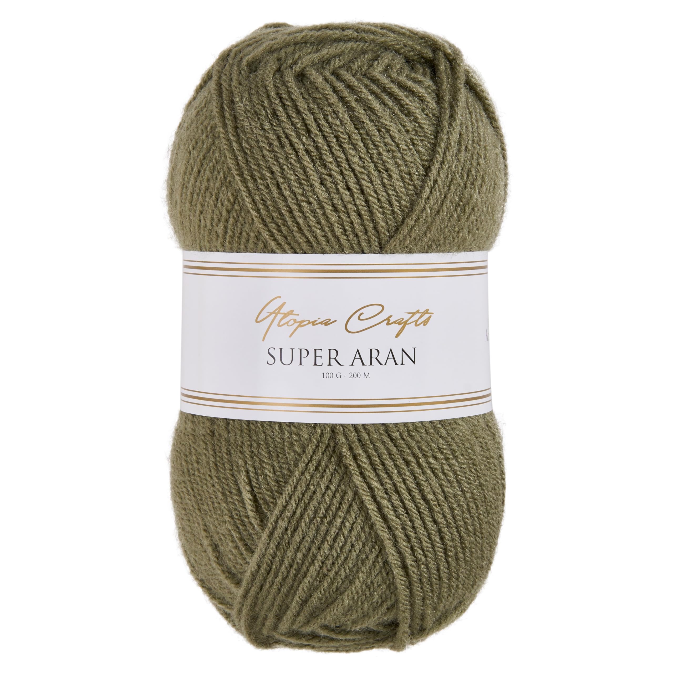 Utopia Crafts Aran Weight Yarn - 100% Acrylic, Vegan, Oeko-Tex Certified | Cozy Beige 100g 1