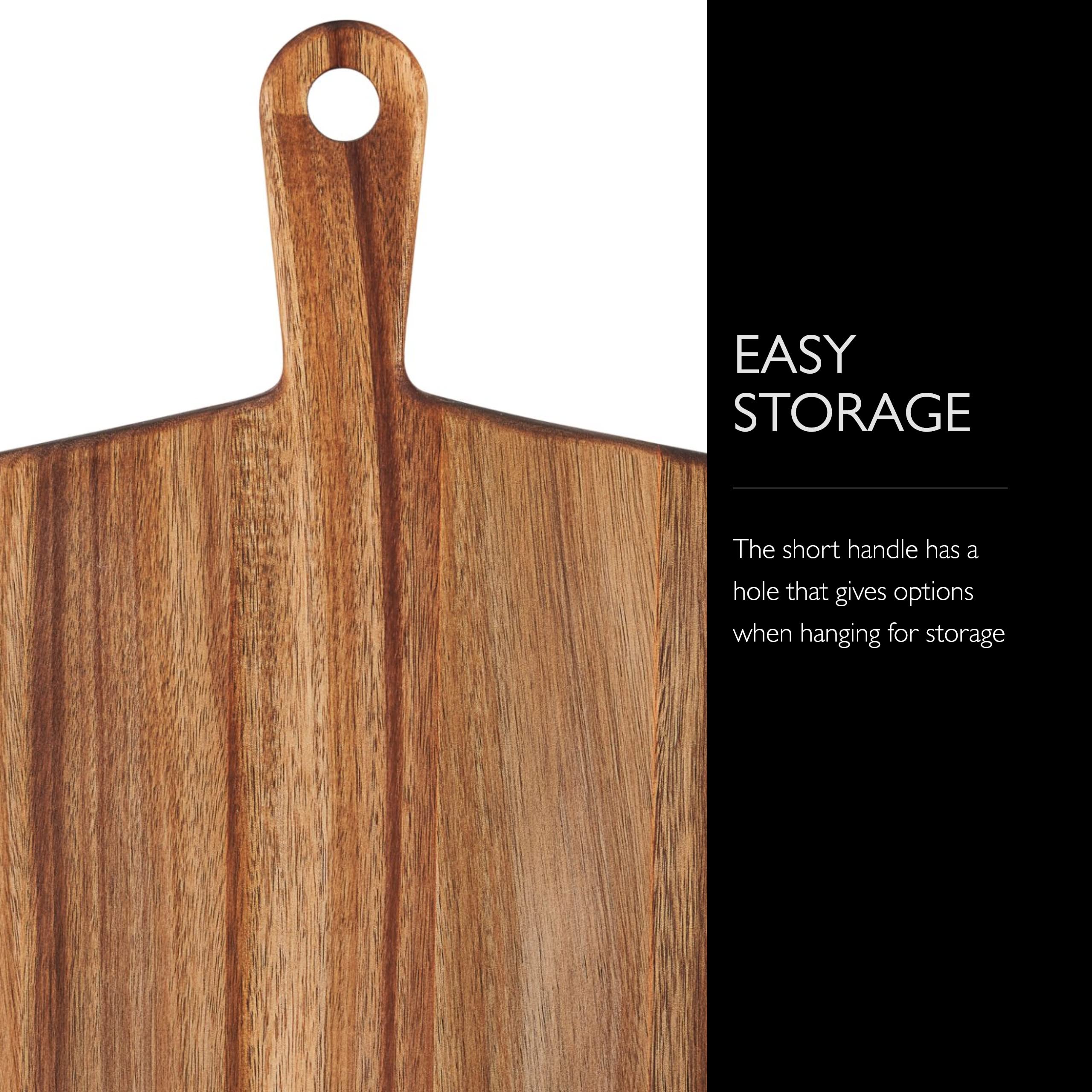 Cole & Mason Barkway Medium Acacia Wood Chopping Board with Handle | 460mm x 270mm | Double Sided 4