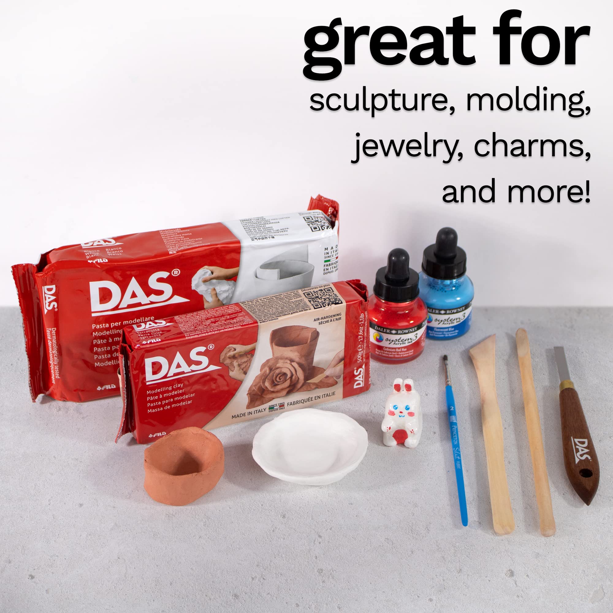 DAS Terracotta Air-Hardening Modelling Clay - 500g | Dries in 12-24 Hours 6
