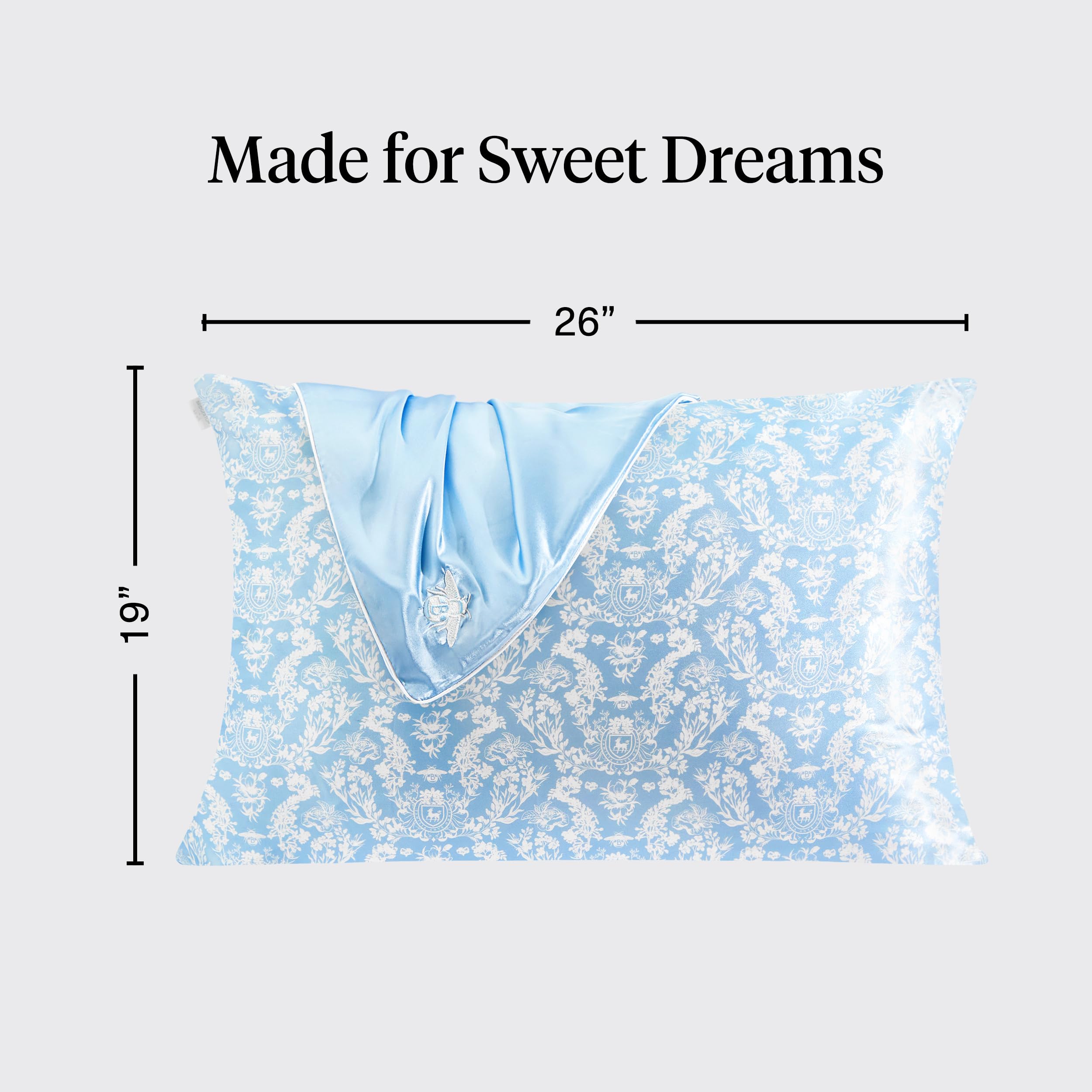 Kitsch Bridgerton x Satin Pillowcase with Zipper Closure - Standard/Queen Size, Polyester 4
