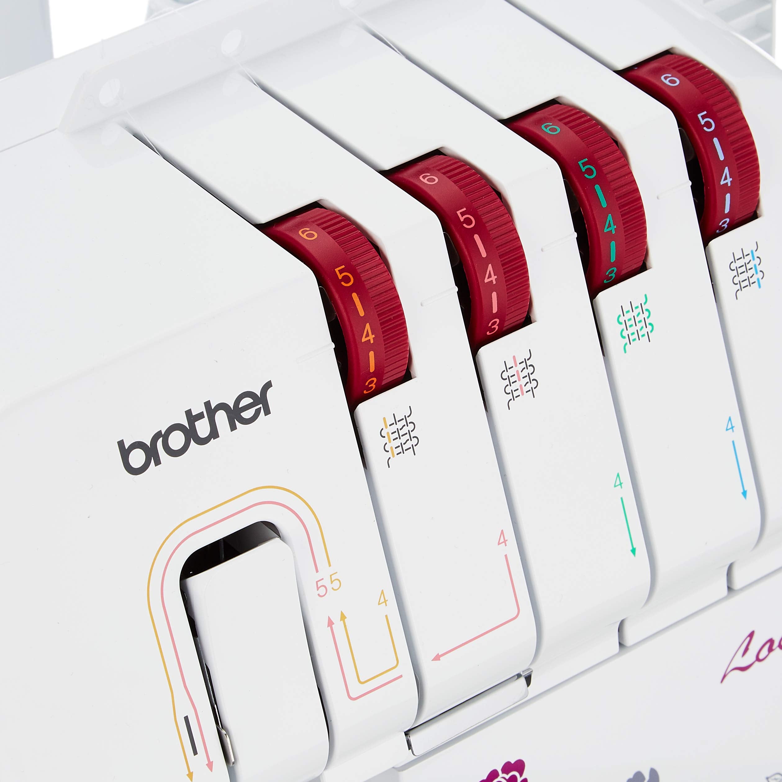 Brother M343D Overlocker - 3 or 4 Thread Capability | F.A.S.T Lower Looper Threading | White 5