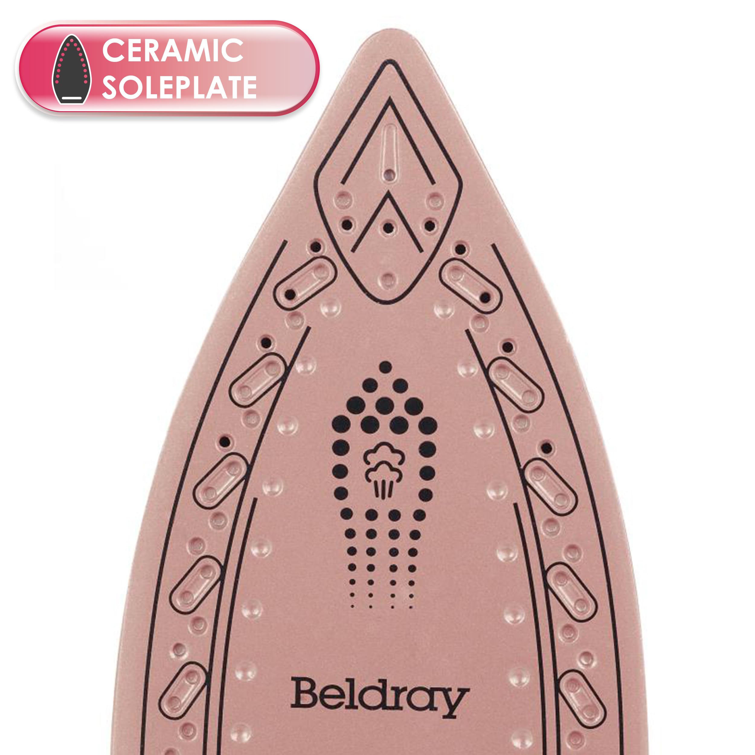 Beldray Steam Surge Pro Steam Generator Iron - 2400W Power | 2L Detachable Tank | Rose Gold 4