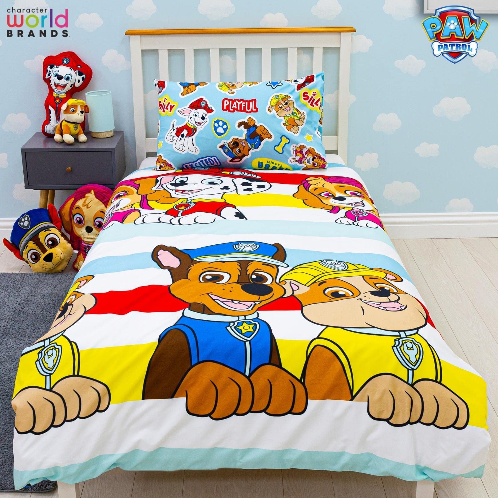 Character World PAW PATROL Single Duvet Cover Set | Pupster Design Reversible | 100% Polyester 3