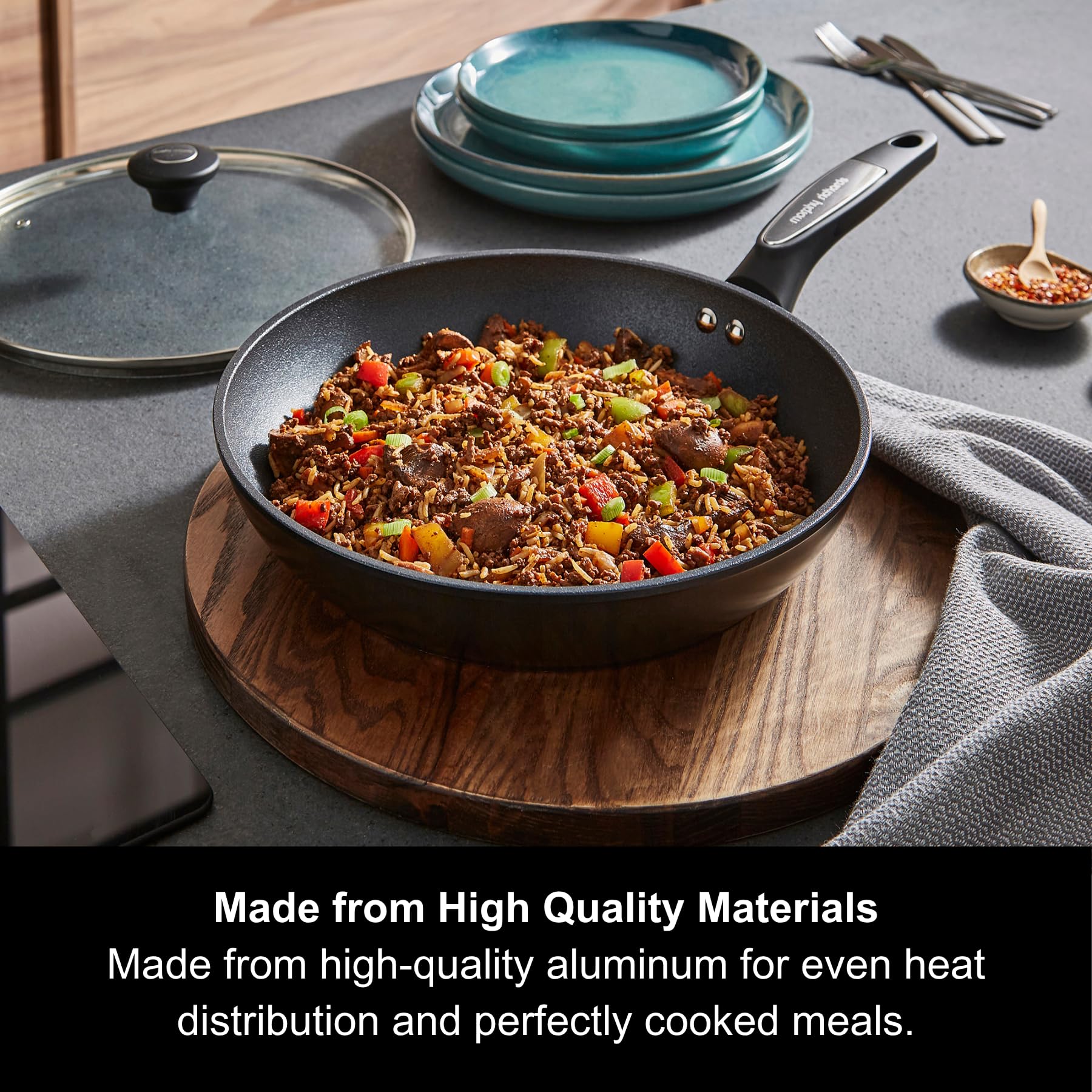 Morphy Richards Forged Aluminium Frying Pan - Ceramic Non-Stick | 28cm | Induction Compatible 3