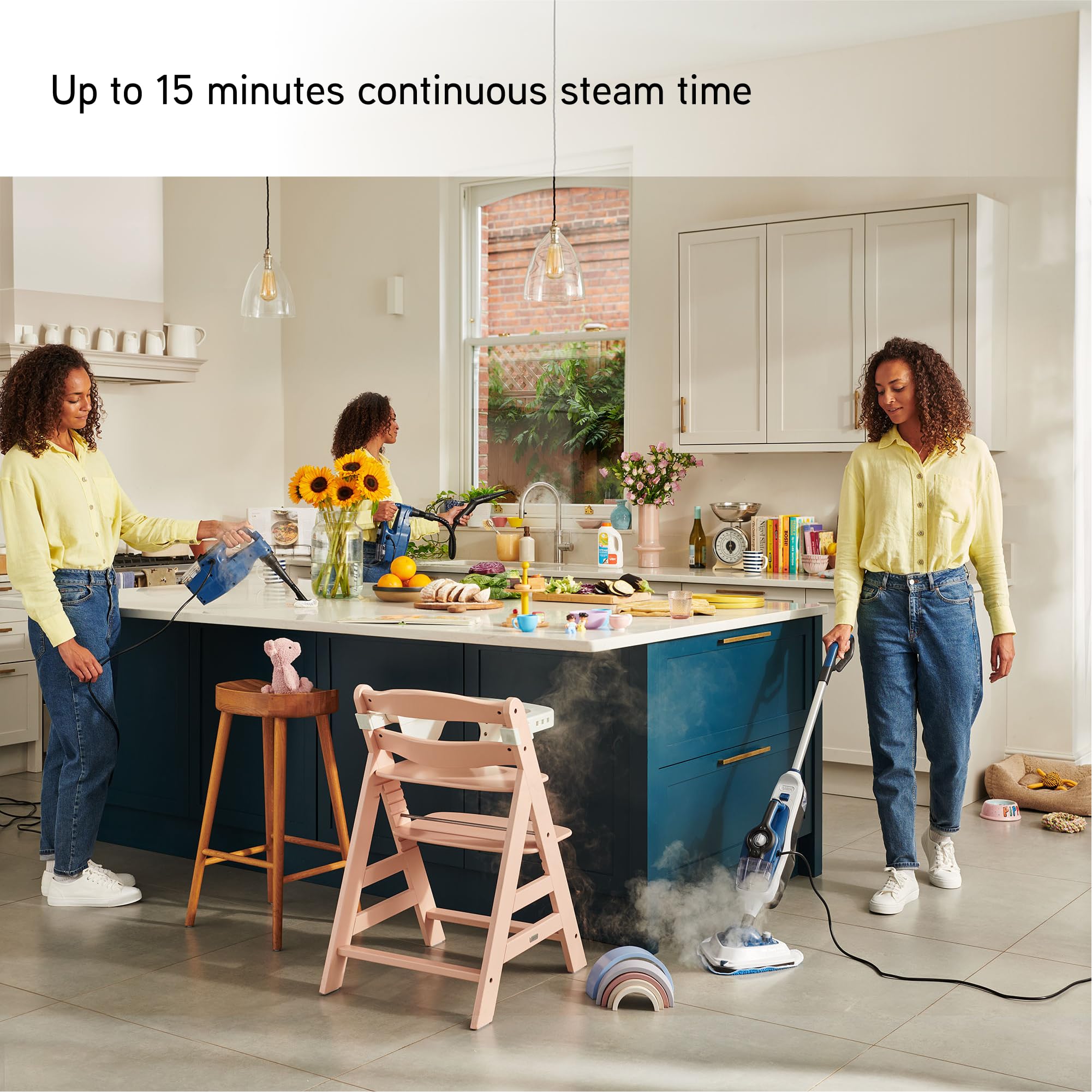 Vax Steam Fresh Total Home Steam Cleaner - Detachable Handheld, 15 Min Steam Time, 17 Accessories 2