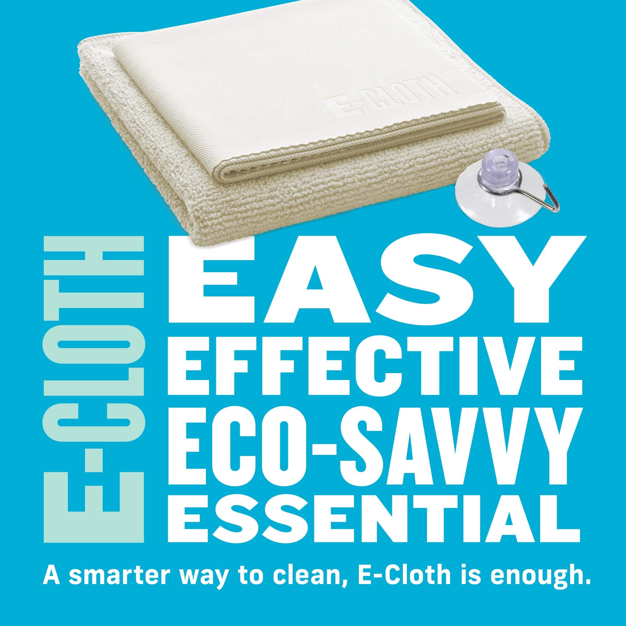 E-Cloth Shower Cleaning Set - Microfibre Cloths for 99% Grime Removal | 2 Cloth Set | Ivory 5