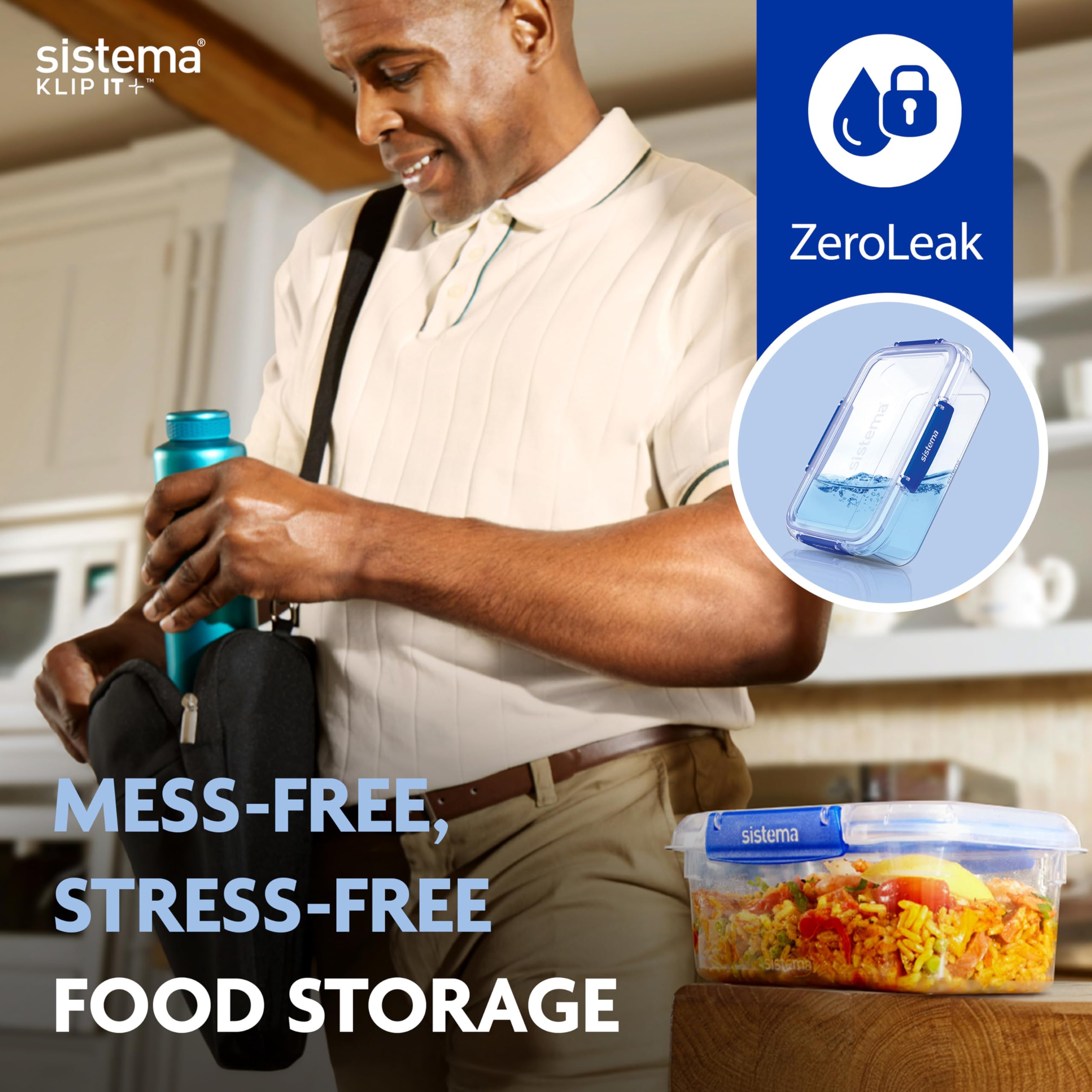 Sistema KLIP IT PLUS Food Storage Containers - 400 ml, 3 Piece Set | Airtight & Leak-Proof | BPA-Free