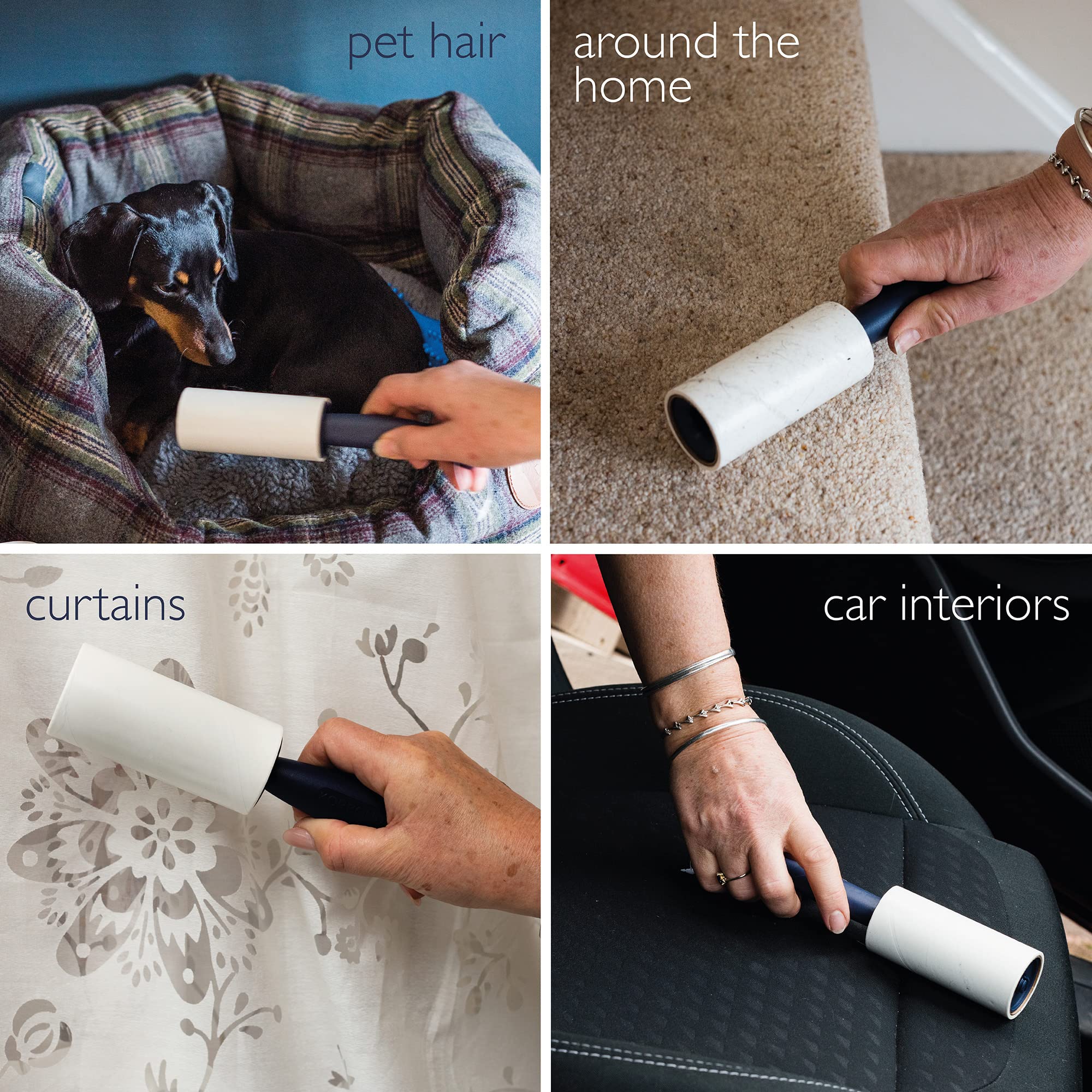 KORBOND Lint Roller for Clothes & Pet Hair Remover | 35 Easy-Peel Sheets | Blue 9
