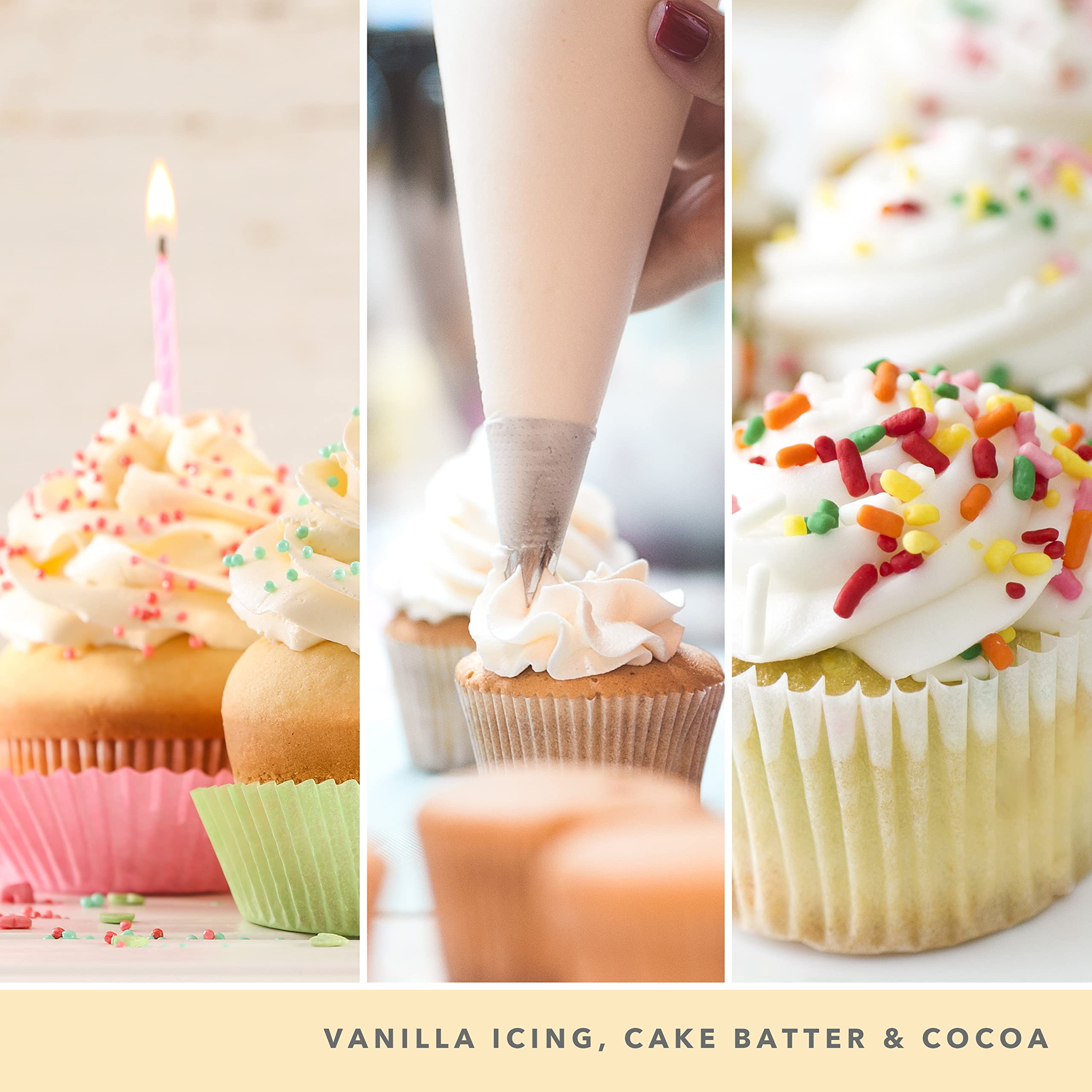 Yankee Candle Vanilla Cupcake Scented Candle - Medium Jar | Up to 75 Hours Burn Time | Cream Color 2