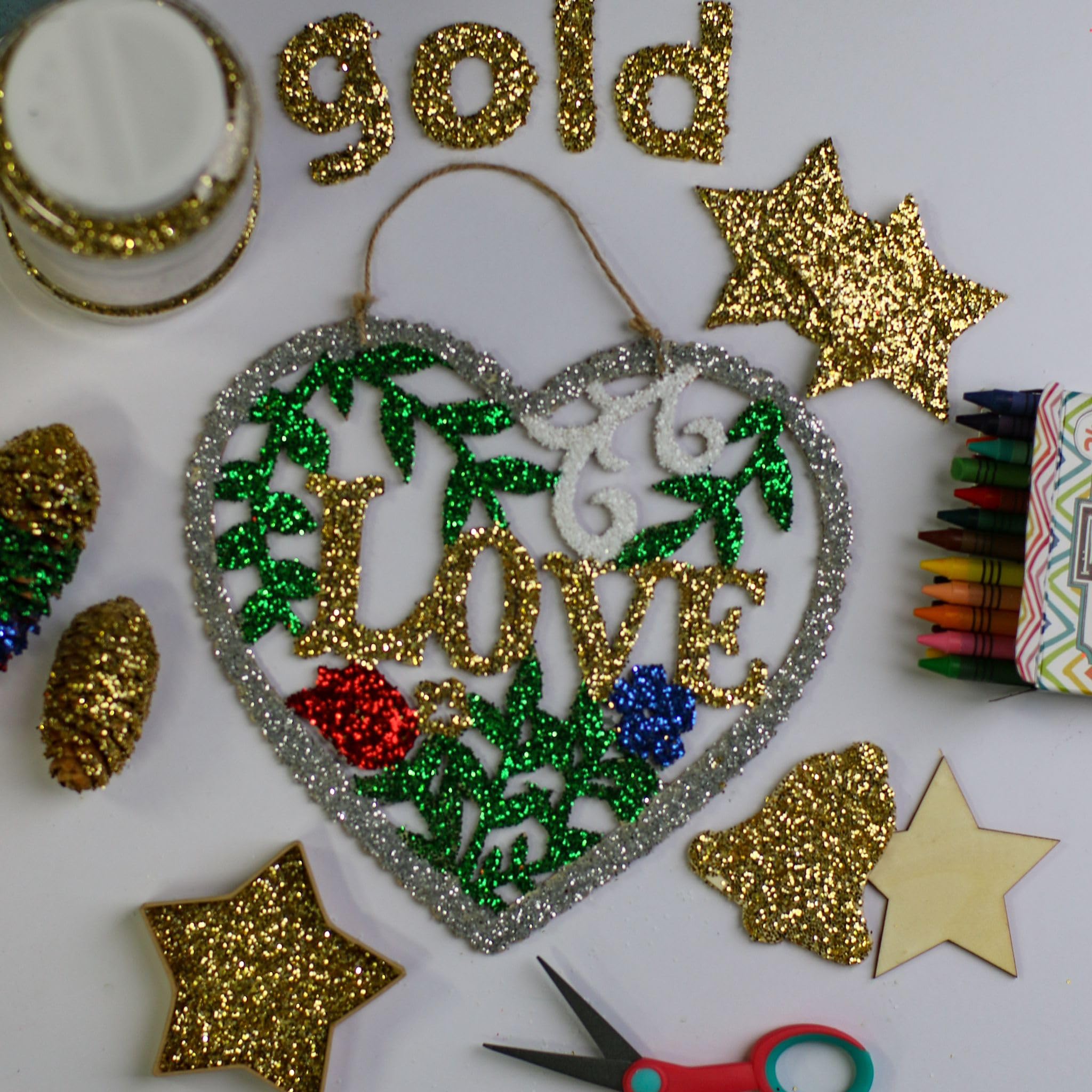 Palm Safe Gold Chunky Glitter - 500g Shaker Jar for Resin & Crafts | Non-Toxic PVC 7