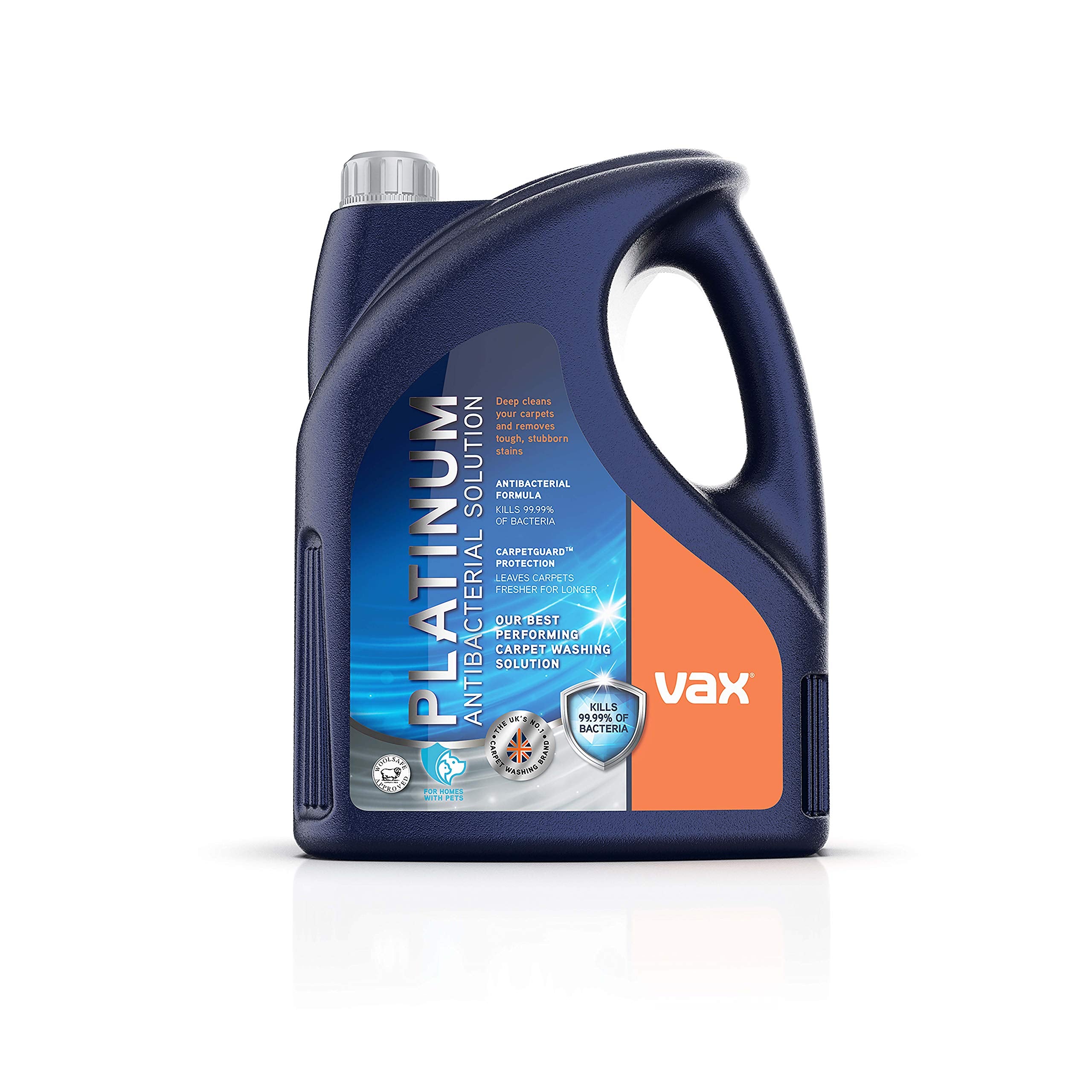 Vax Platinum Antibacterial Carpet Cleaner Solution - 4L | Kills 99.99% Bacteria | Neutralises Pet Odours 1