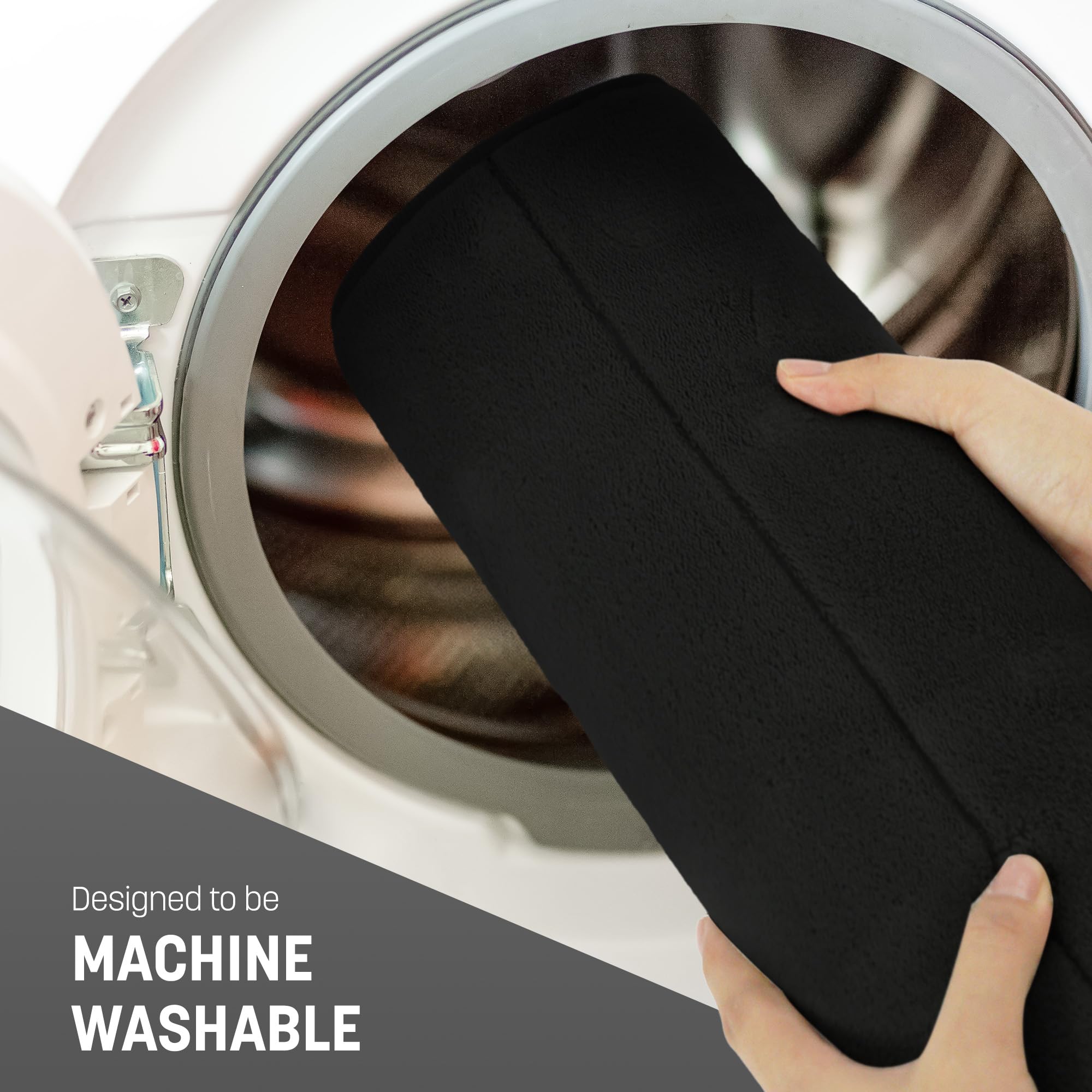 KEPLIN Memory Foam Bath Mat - Ultra-Soft Comfort | Non-Slip Black 40 x 60 cm 6
