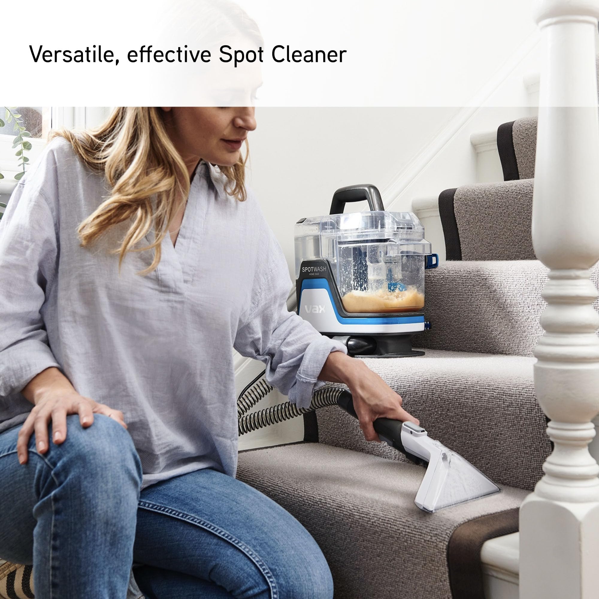 Vax SpotWash Home Duo Carpet Washer - Compact Design | Antimicrobial Tools | White/Blue 3