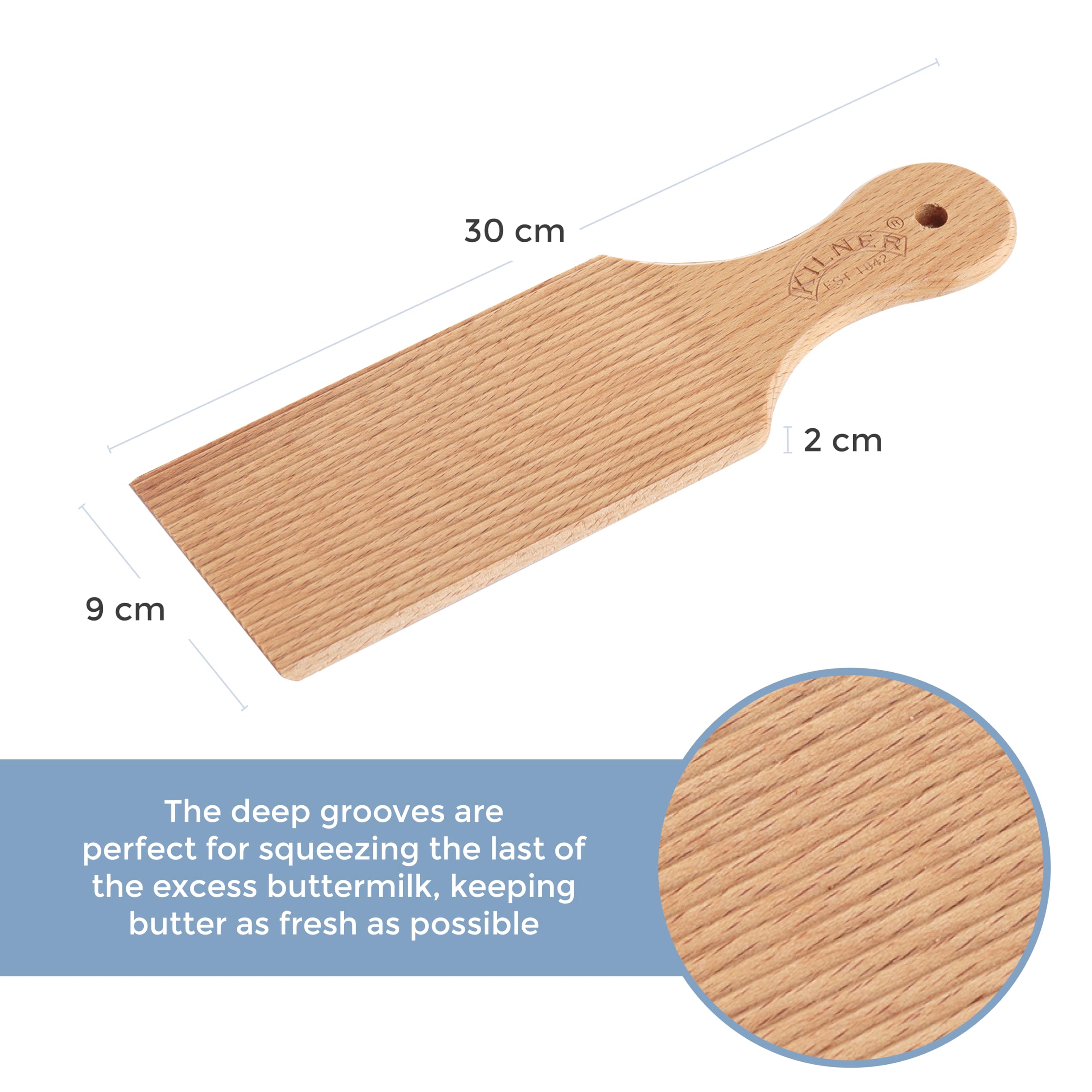 Kilner Butter Paddles Set of 2 Natural Beech Wood Paddles for Shaping Homemade Butter | 23cm Length 4