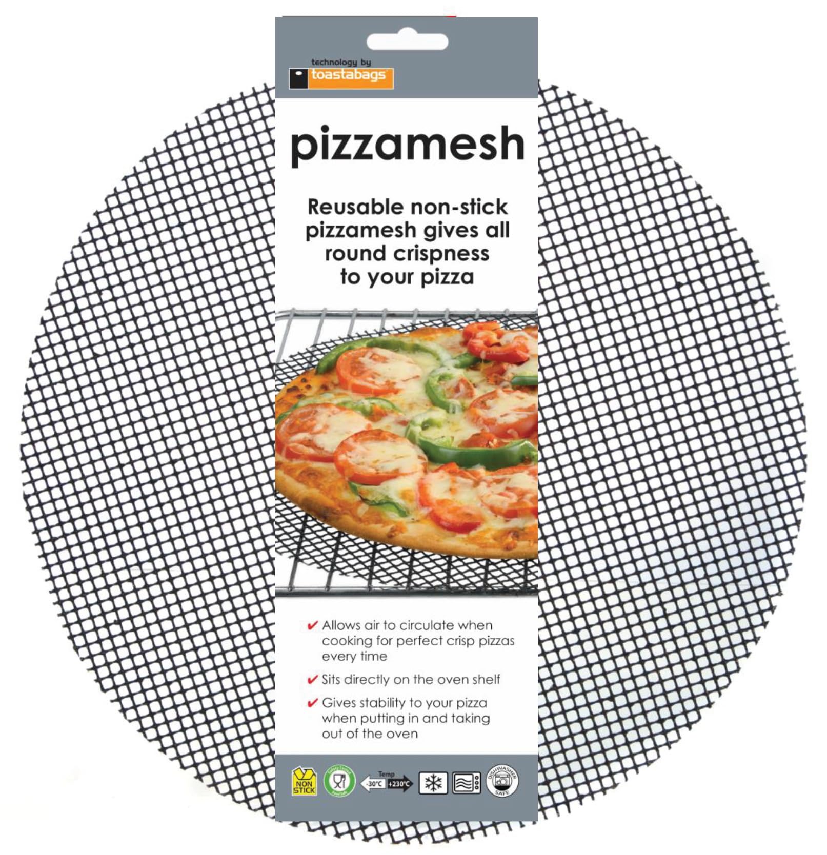 Toastabags Pizzamesh Silicone Tray - 32cm Diameter | Oven Safe up to 260°C 1