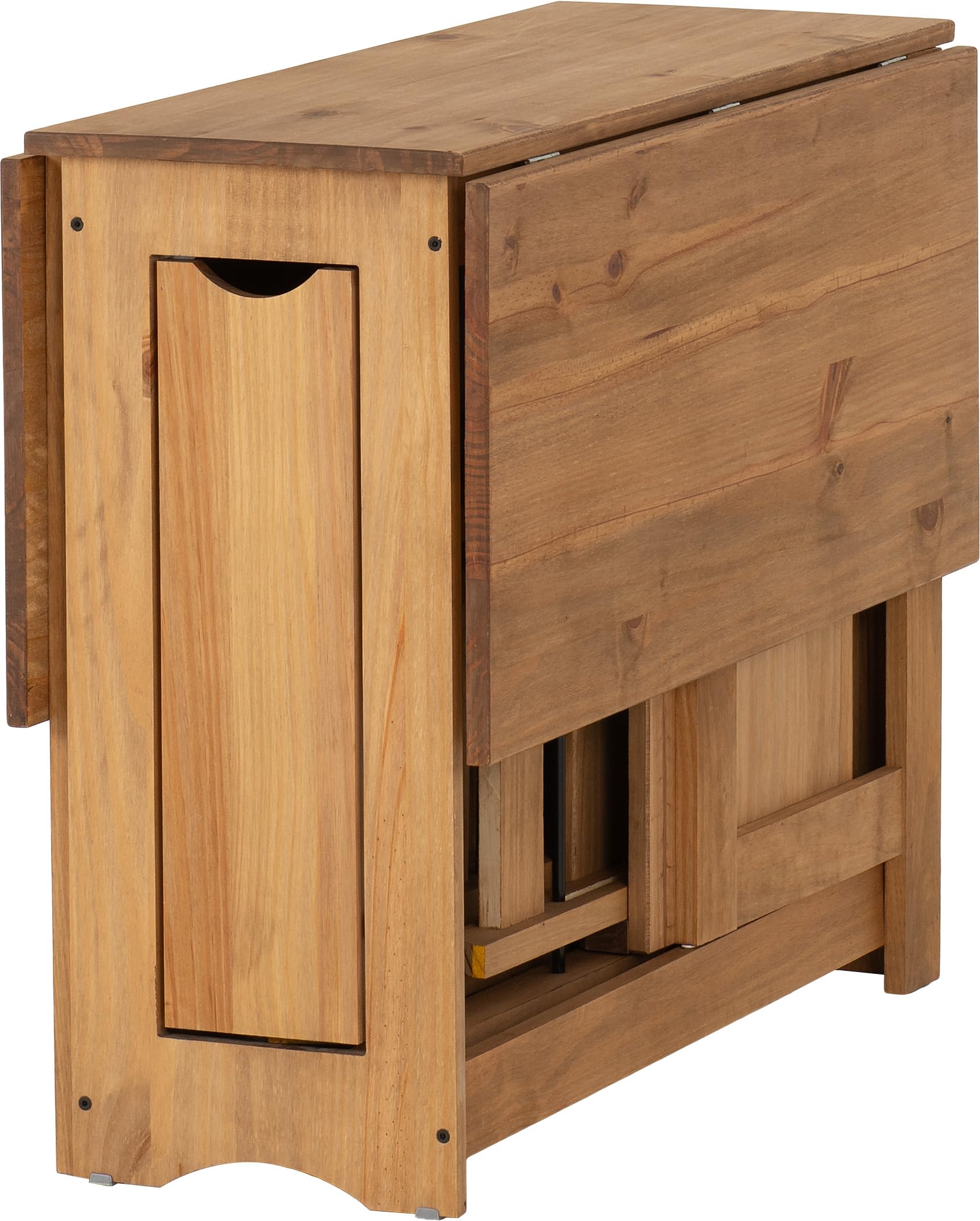 Seconique Santos Butterfly Dining Set - Space Saving, Foldable, Distressed Waxed Pine 6