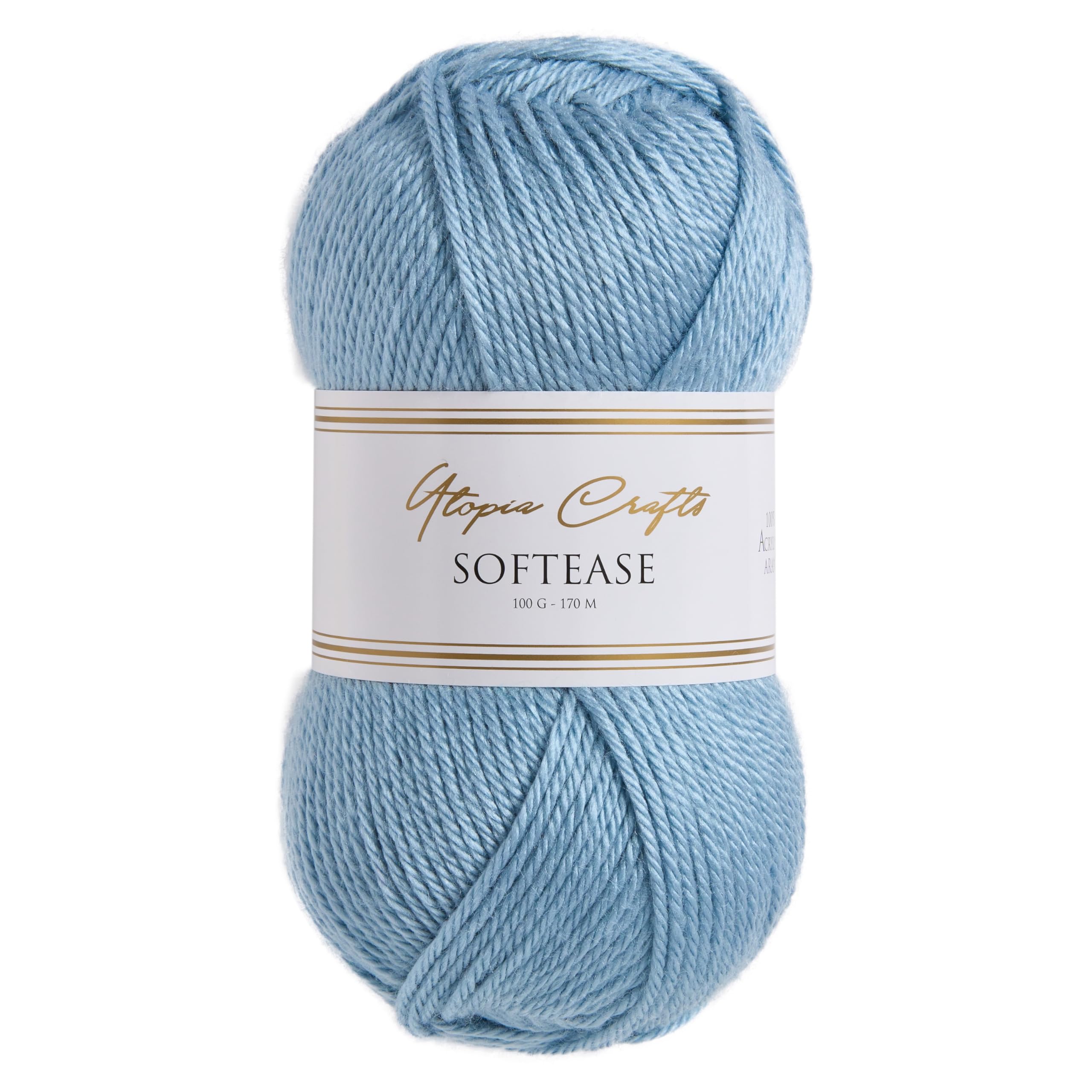 Utopia Crafts Softease Aran Yarn - 100% Acrylic, 100g Skein | Vegan Certified 1