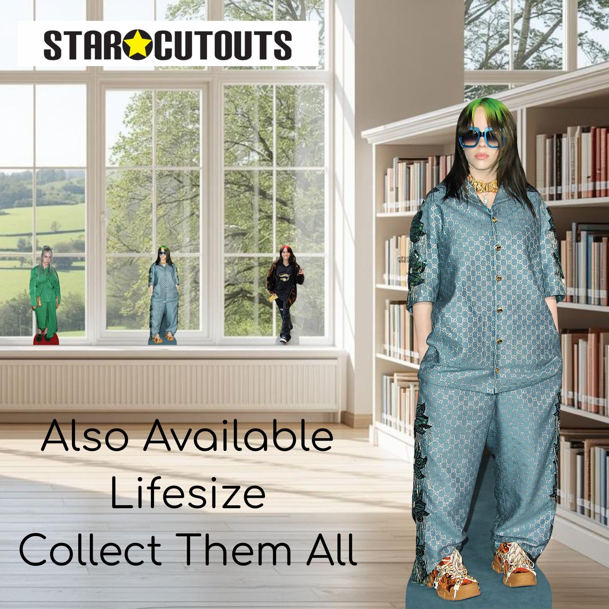 STAR CUTOUTS Billie Eilish Shelf Top Cardboard Cutout - 31cm | CS1395 7