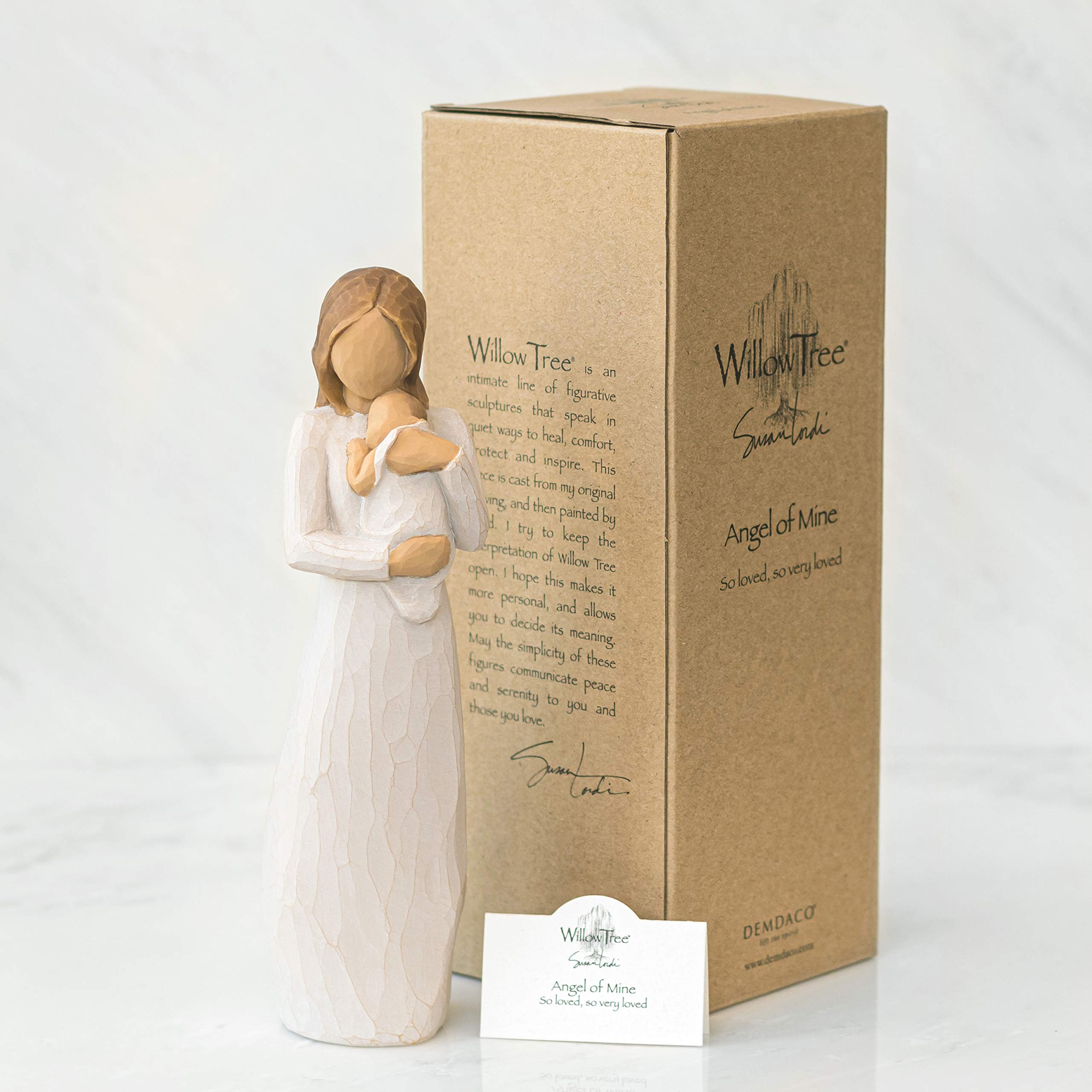 Willow Tree Angel Of Mine Figurine | 8.5 Inch Hand-Painted Polyresin | Cream 6