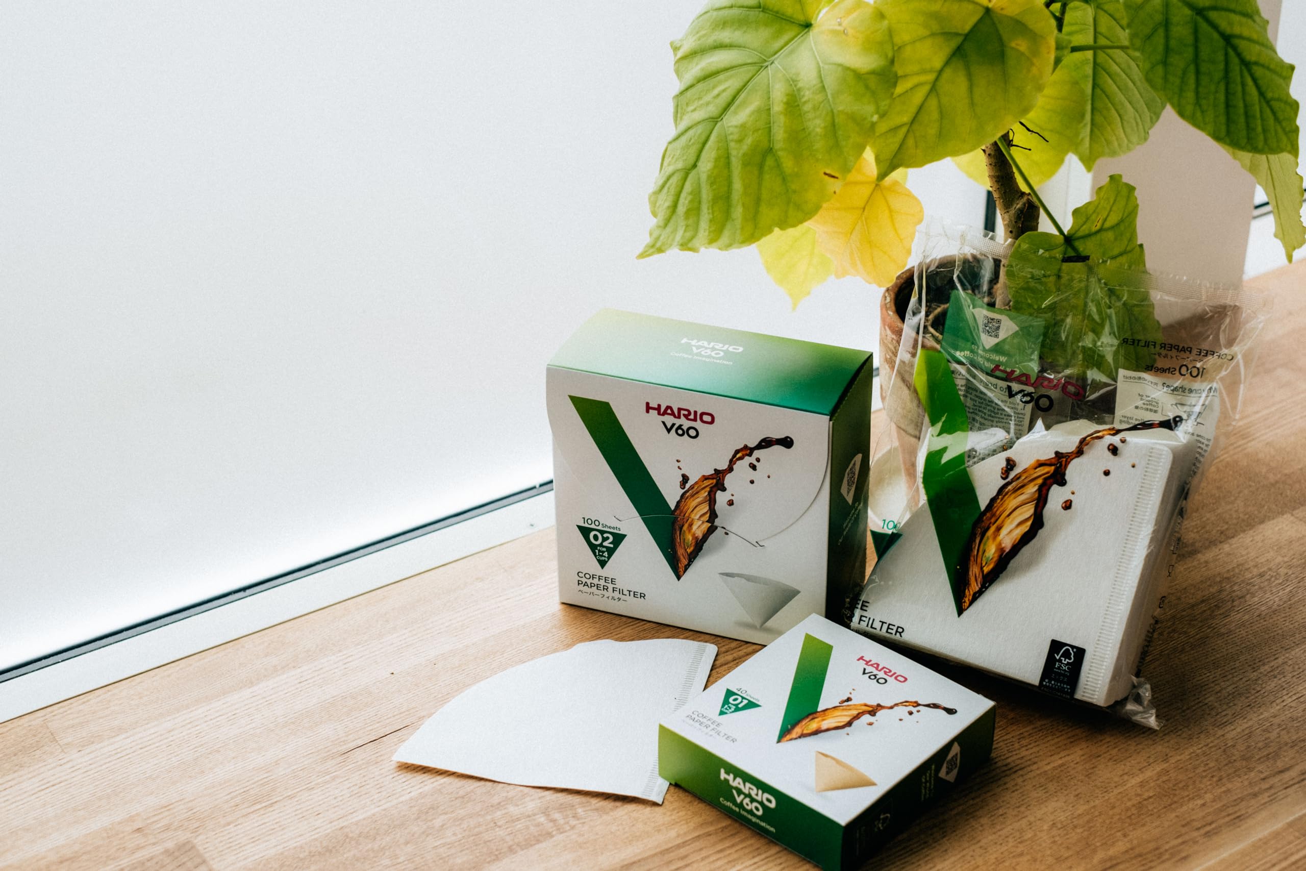 HARIO V60 Disposable Paper Coffee Filters - Size 2, White, 40 Count 4